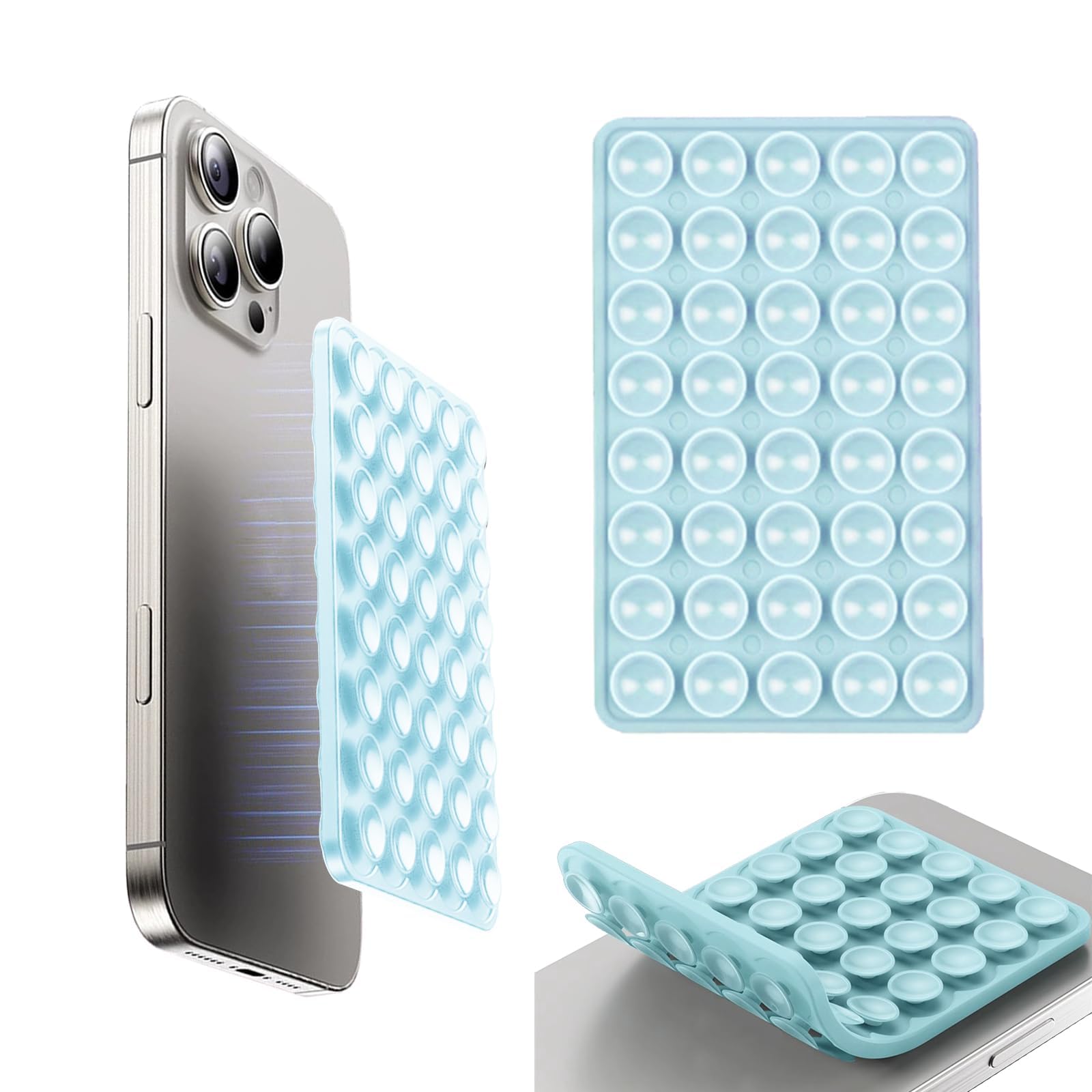 Veadoolly Octobudy Silicone Sticky Grip Suction Cup Phone Mount - Double Sided, Higher Suction Power Holder For Hands-Free Selfi