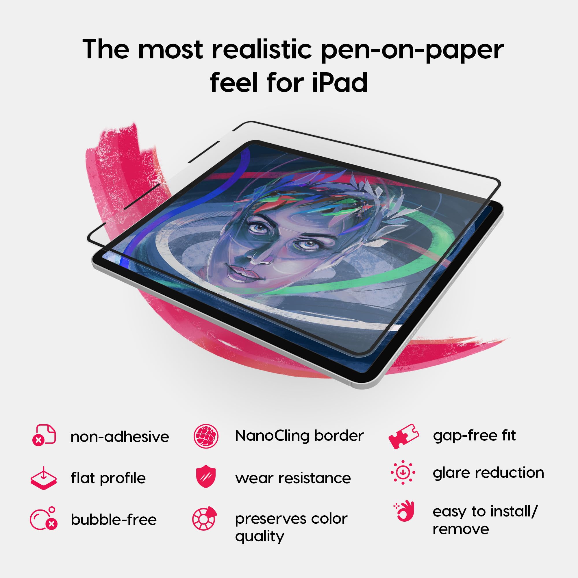 Astropad Rock Paper Pencil 2   Paper Screen Protector For 11'' Ipad Pro (Gen 1 4) Or 10.9'' Ipad Air (Gen 4 5) + Apple Pencil Ti