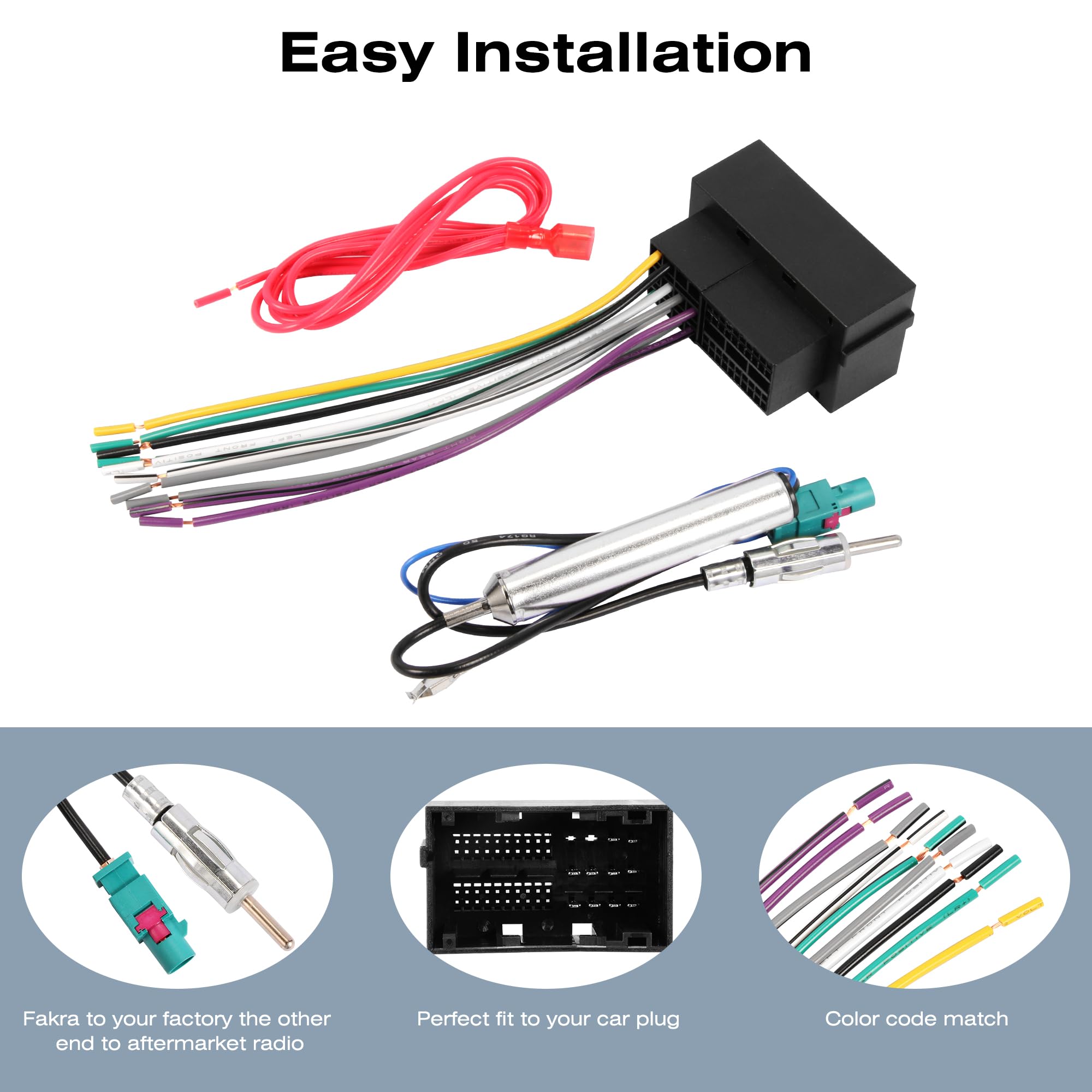Rdbs Car Stereo Wire Harness And Antenna Adapter Combo Kit To Connect An Aftermarket Radio Fit For 2013 Up Dodge Jeep Ram Vehicl