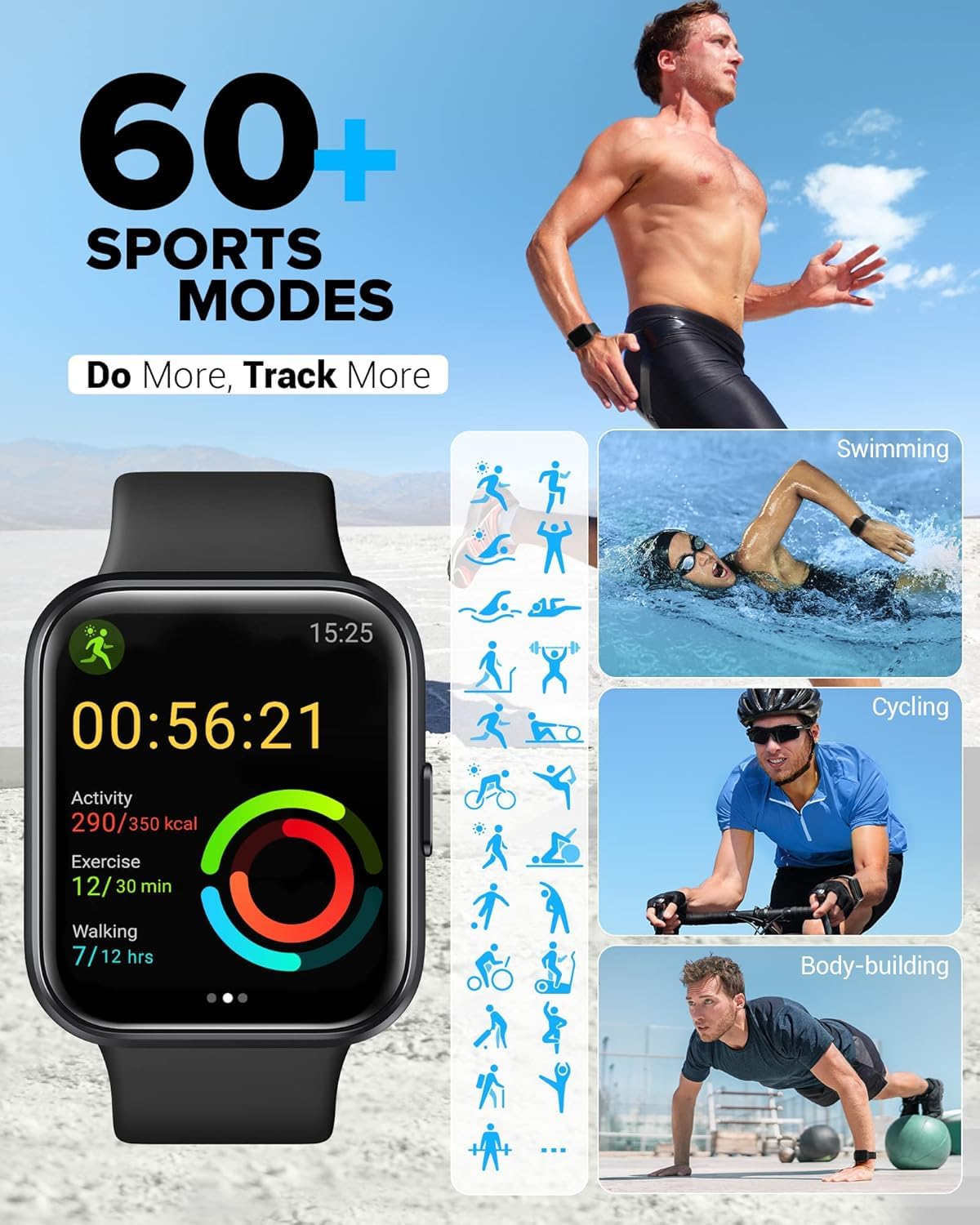 Smart Watch For Men Women Android Iphone, Alexa Built-In Fitness Watch With 1.8 '' Lcd Screen & Bluetooth Call (Make/Answer), He