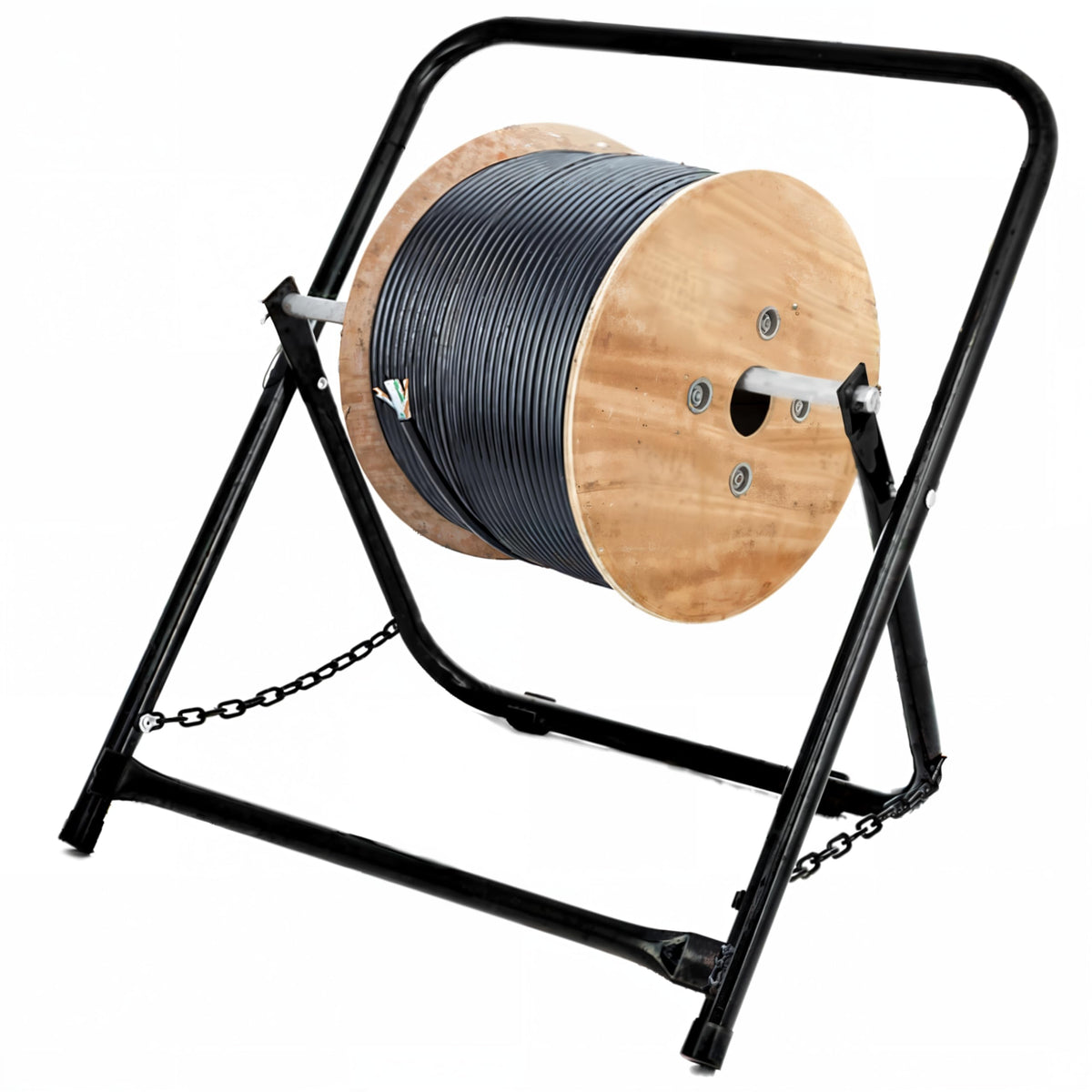 Adirpro Durable Single Axle Cable Caddy   Commercial Industrial Grade Steel Wire Rack Dispenser   Compact Design Holds Cable Ree
