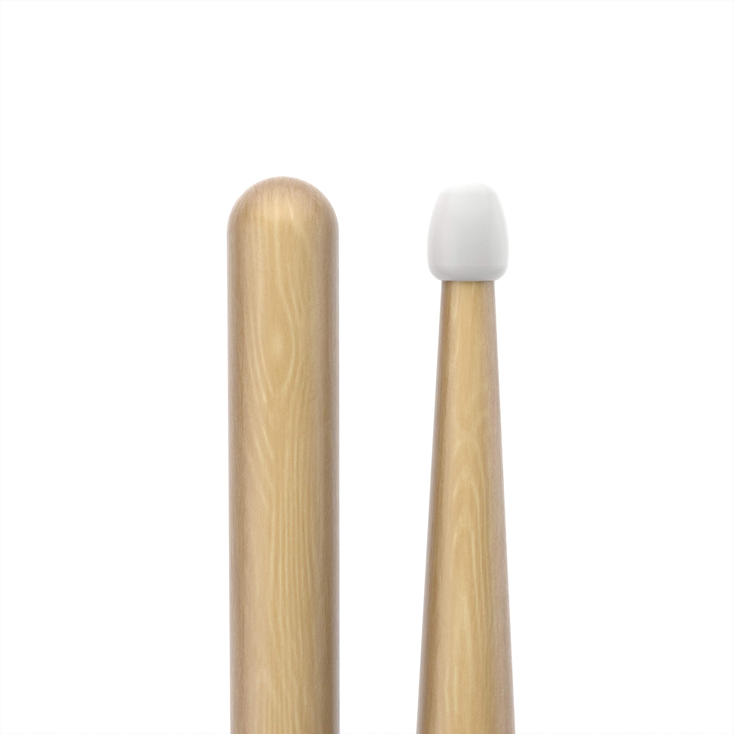 Promark Rebound 2B Hickory Drumsticks, Oval Nylon Tip, One Pair
