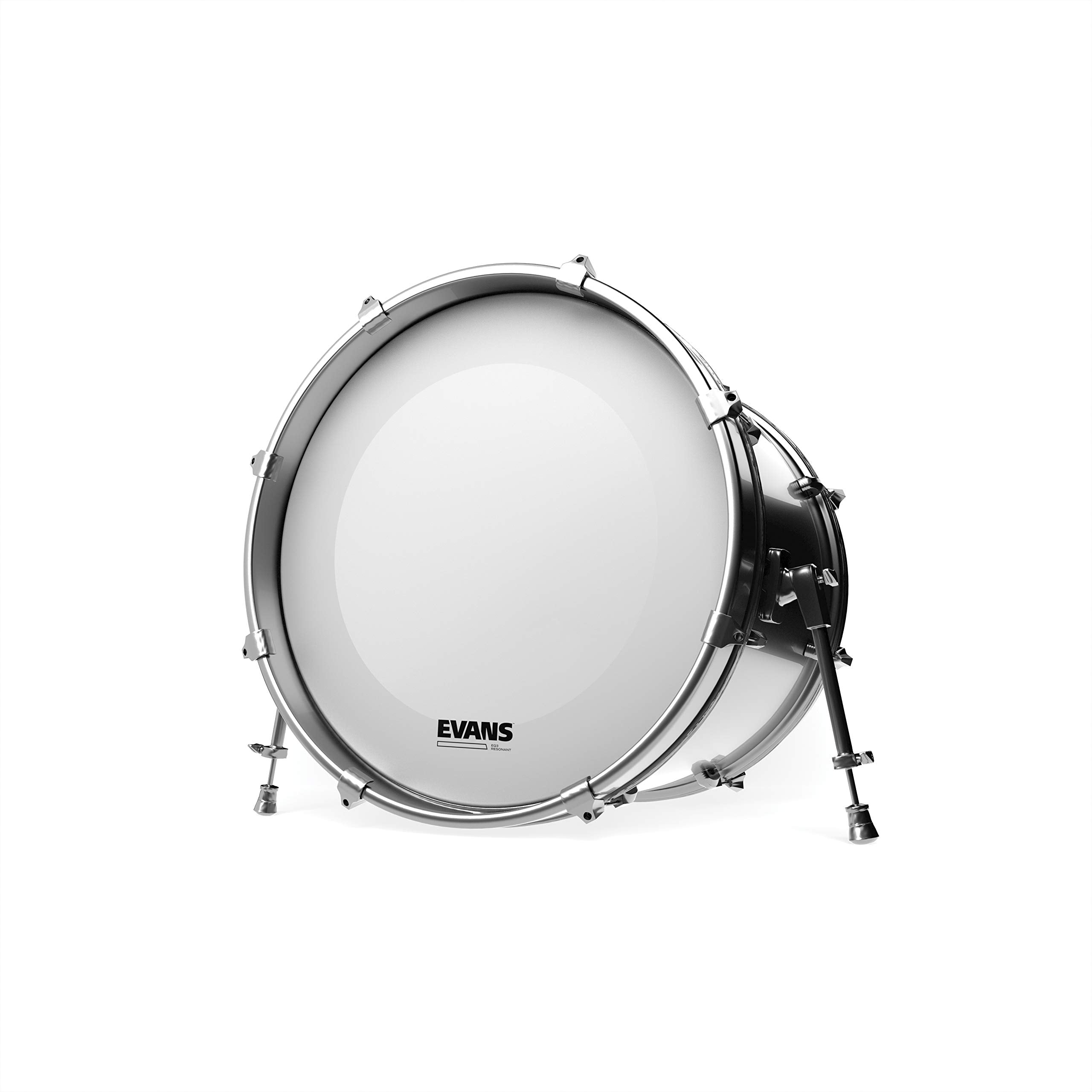 Evans Heads Bd22Rgcw-Np 22-Inch Eq3 Resonant Coated Bass Drum Heads - White
