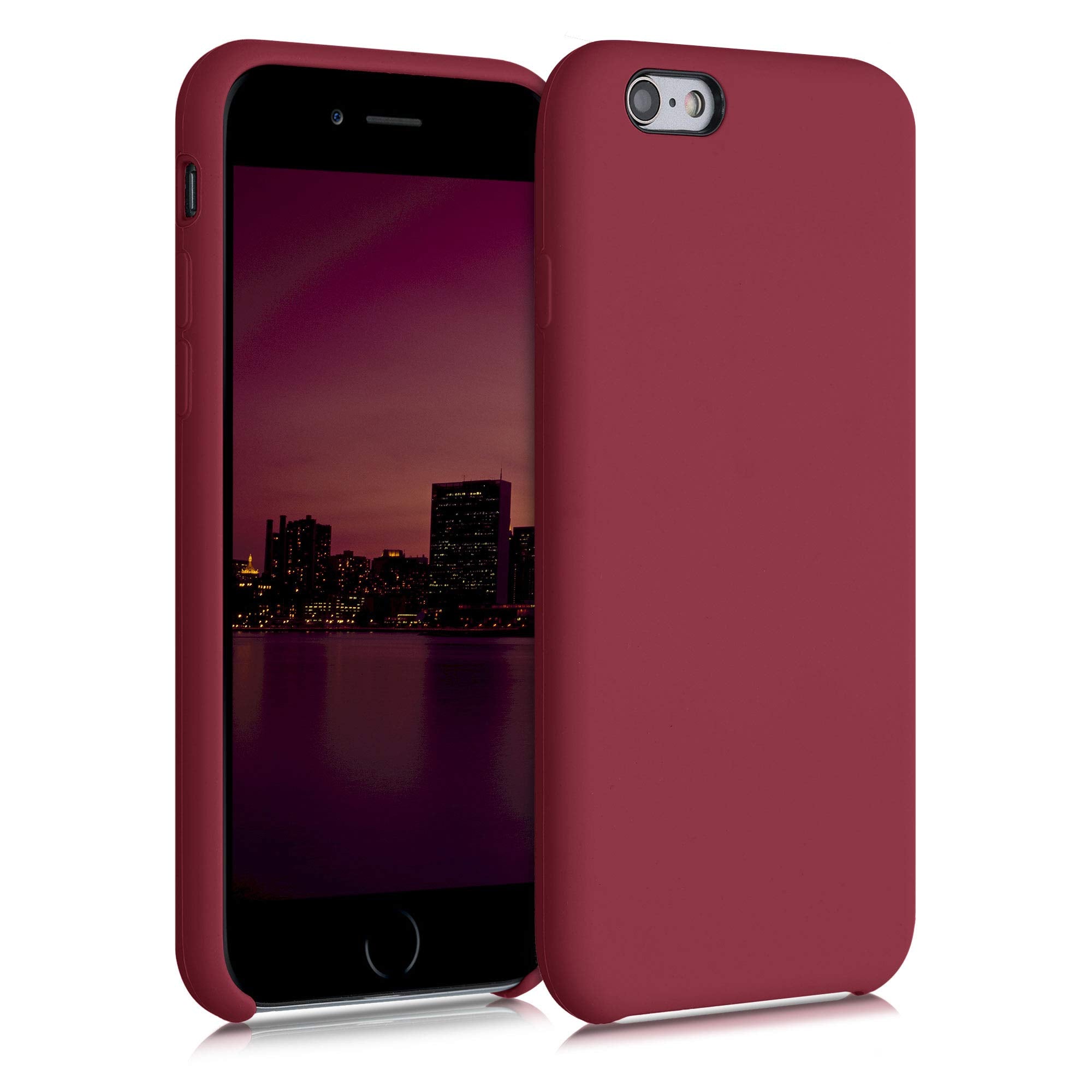 Kwmobile Case Compatible With Apple Iphone 6 / 6S Case   Tpu Silicone Phone Cover With Soft Finish   Rhubarb Red