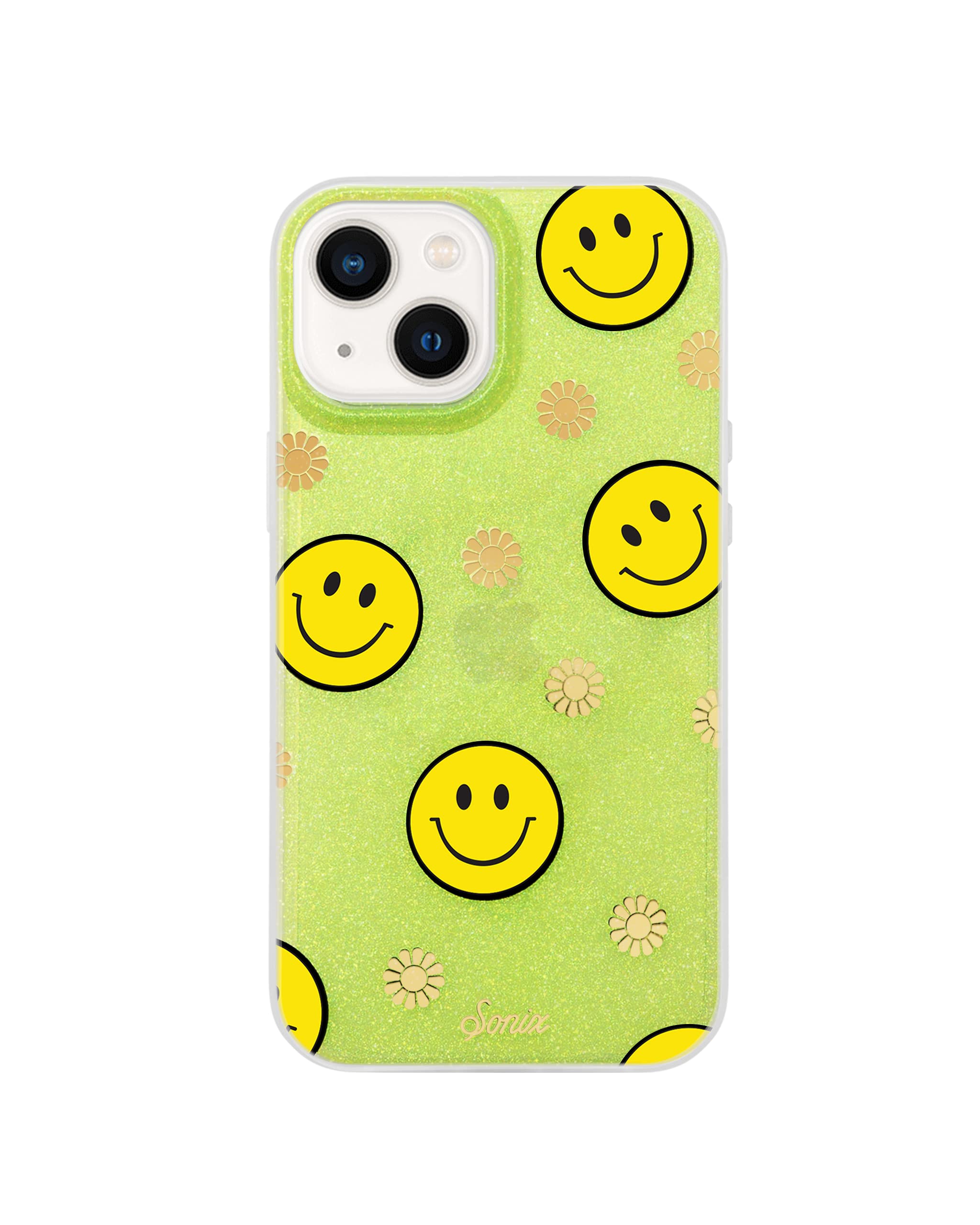 Sonix Phone Case For Iphone 13 | 10Ft Drop Tested | Neon Smiley Yellow