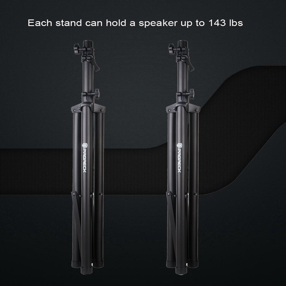 Tripod Speaker Stands Pair For Dj/Pa Speaker System Adjustable Height From 4 Feet To 6 Feet