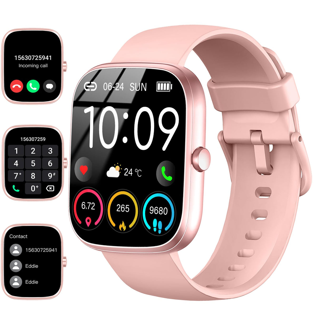Smart Watch For Women, 2025 Hd 1.91 '' Smartwatch (Answer/Make Call), 112+ Sports Modes Fitness Activity Tracker, Calories/Heart