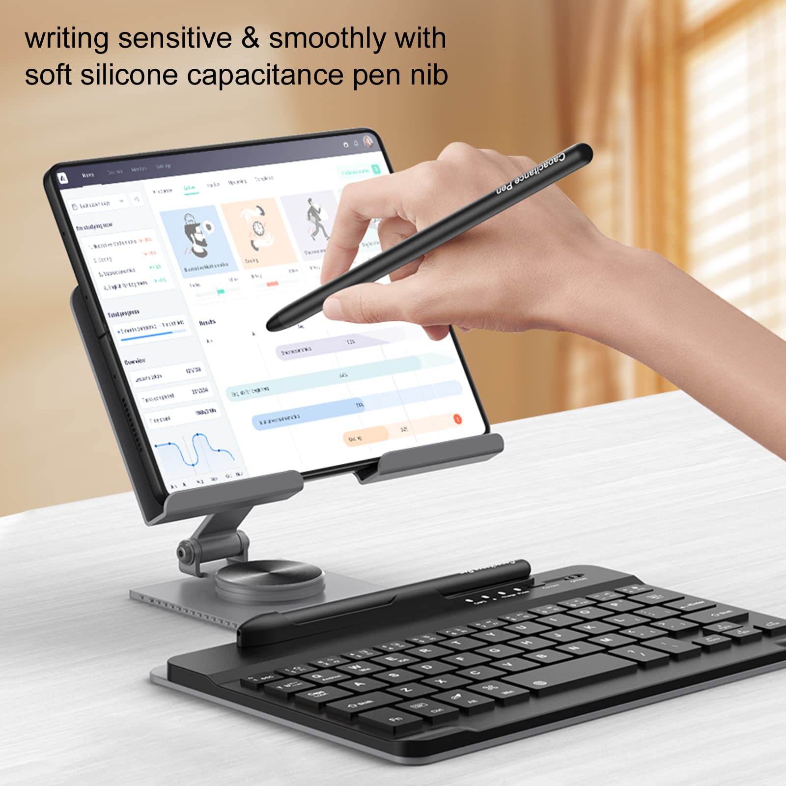 Libeagle For Samsung Galaxy Z Fold 6/5/4/3/2, Set Include Mini Wireless Bluetooth Keyboard, Mouse, Comfortable & Adjustable Phon