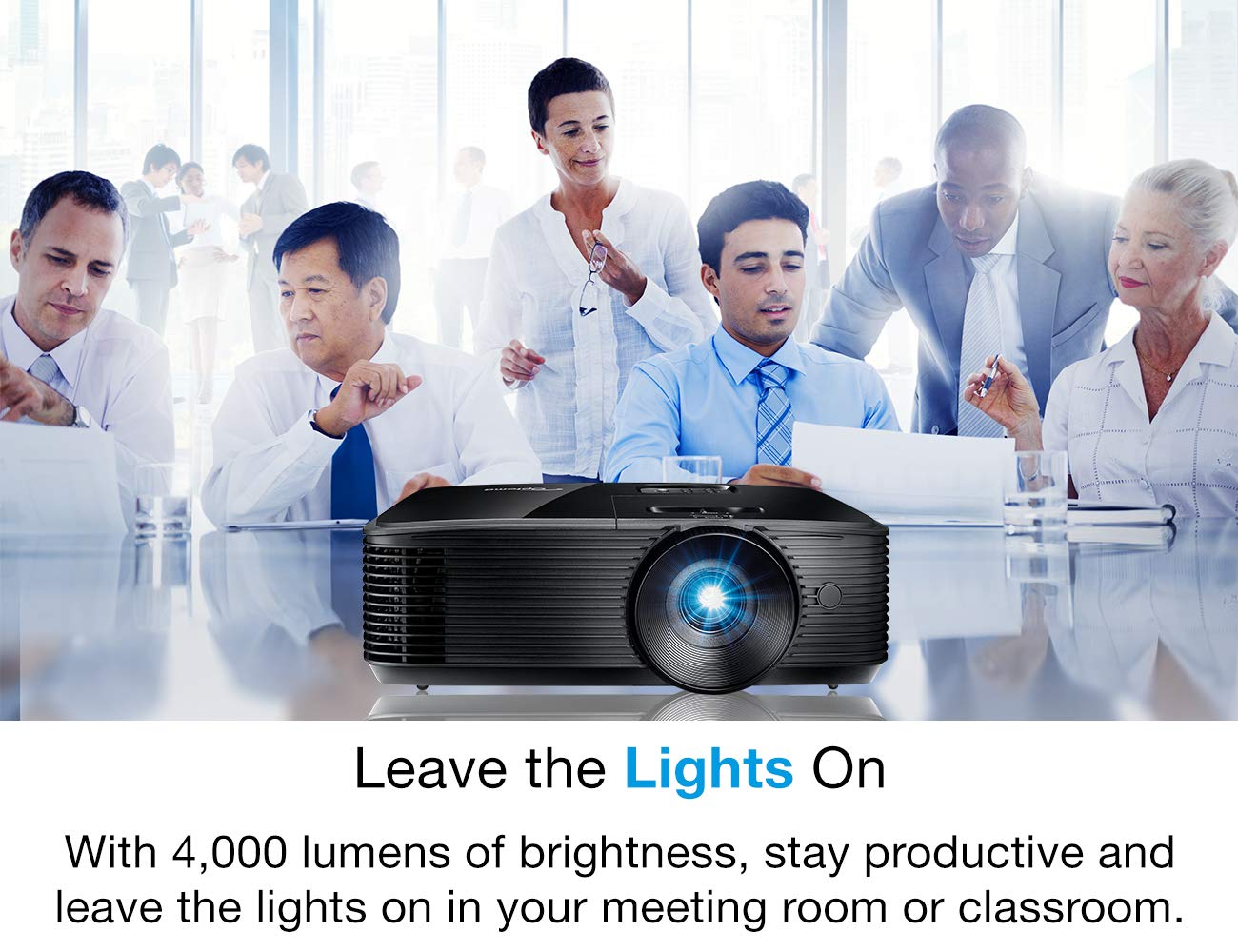 Optoma W400Lve Wxga Professional Projector | 4000 Lumens For Lights On Viewing | Presentations In Classrooms & Meeting Rooms | U