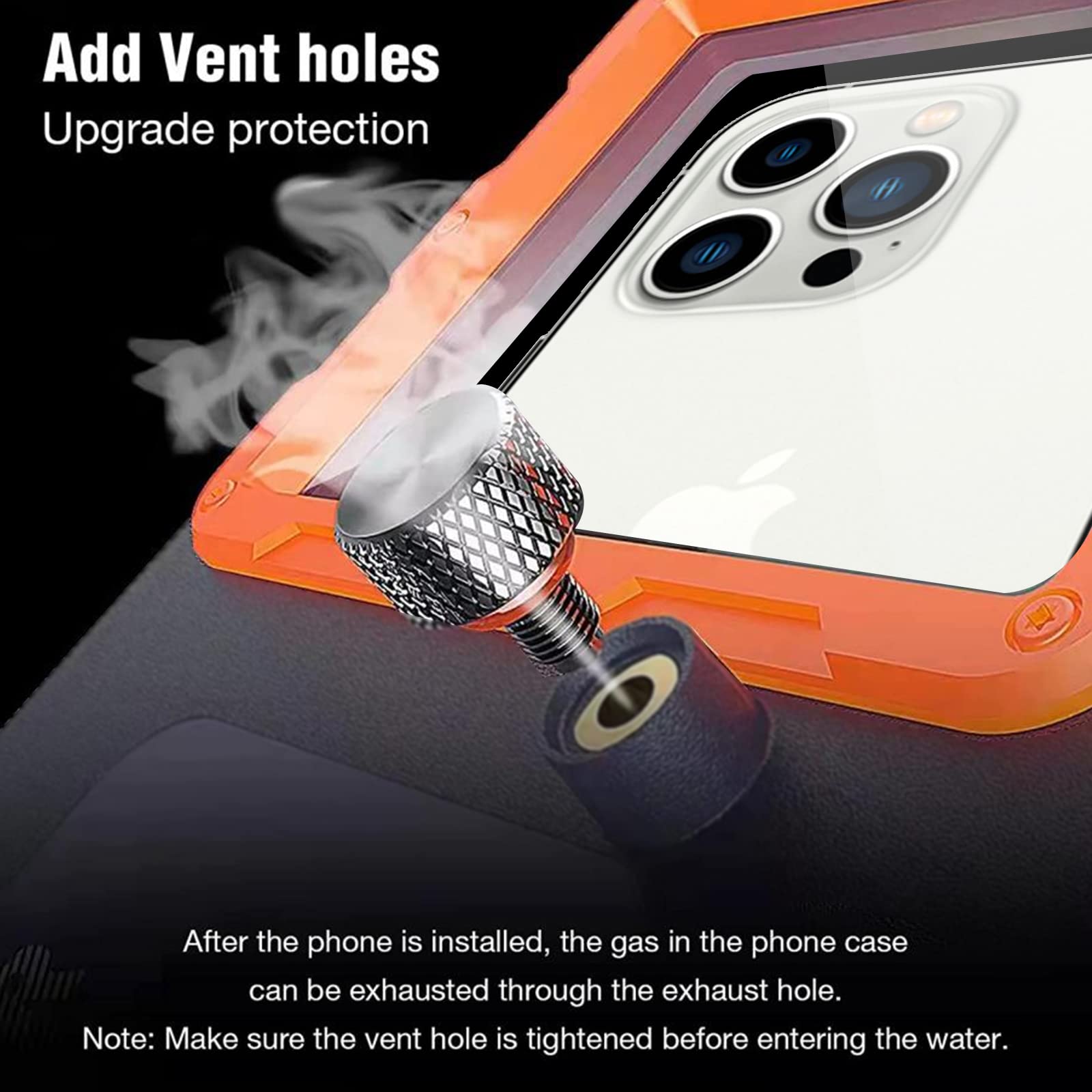 Professional Waterproof Diving Case For Snorkeling, 15M/50Ft Underwater Photo & Video Protective Housings With Lanyard For Iphon