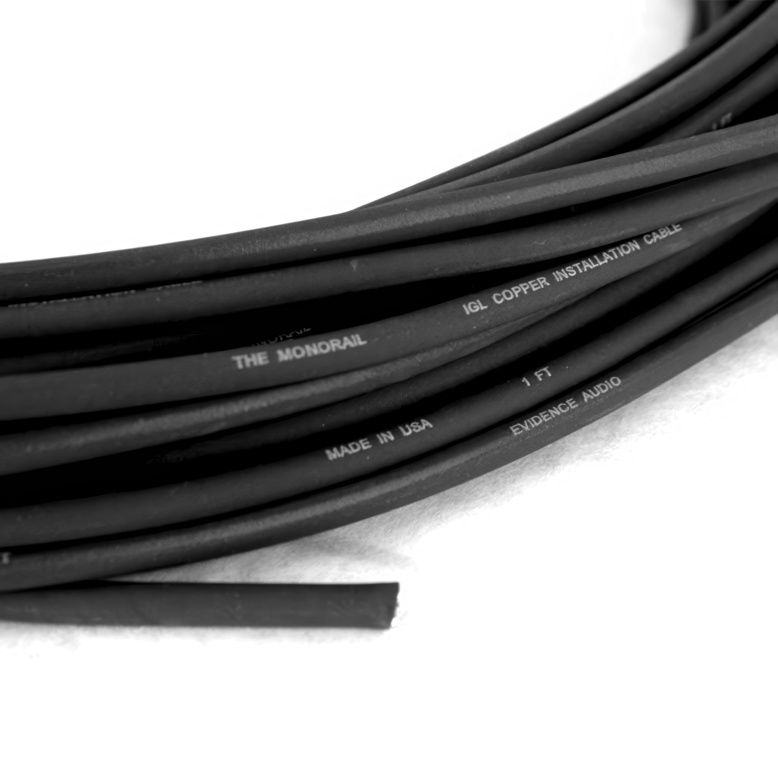 Evidence Audio Monorail 20 Feet Bulk Cable For Guitar Patch Cables - Graphite Black