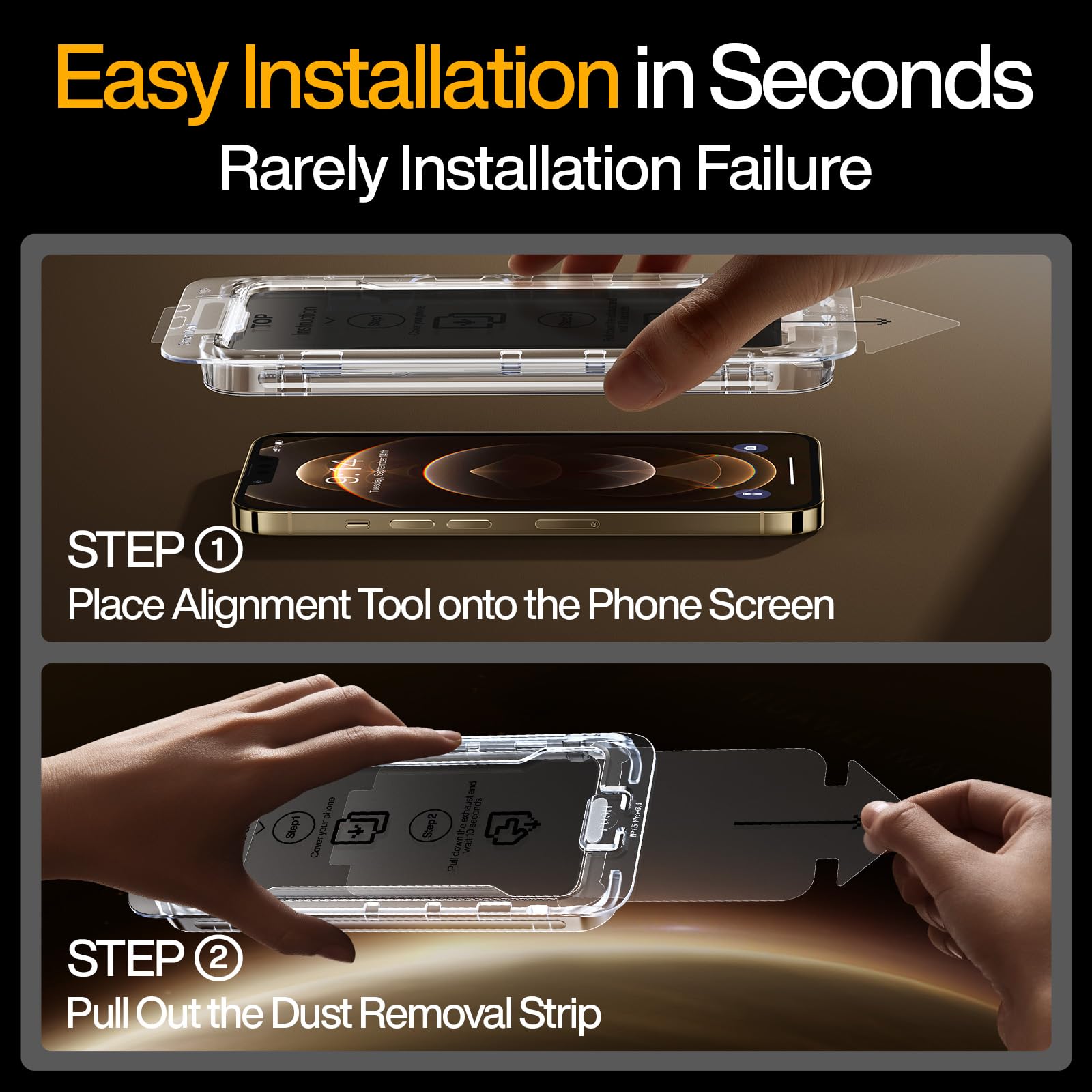 Smartdevil 2Pack For Iphone 12 Privacy Screen Protector With 2Pack Camera Lens Protector, 9H Protection Anti Spy Privacy Glass T