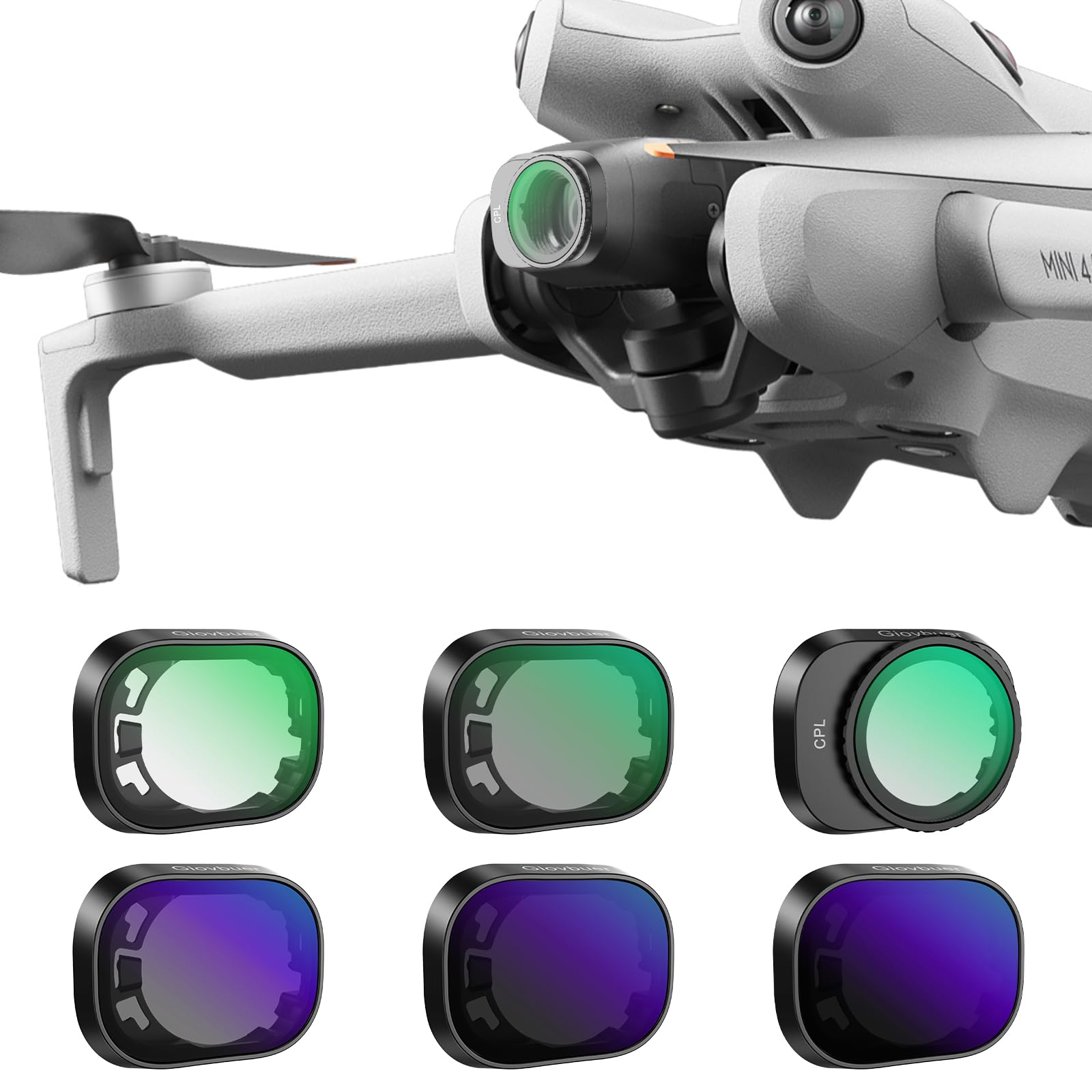 Giovbuer Nd/Cpl Filter Set Compatible With Dji Mini 4 Pro, 6 Pack Filter For Dji Mini4 Pro (Uv,Cpl,Lpr,Nd16,Nd64, Nd256