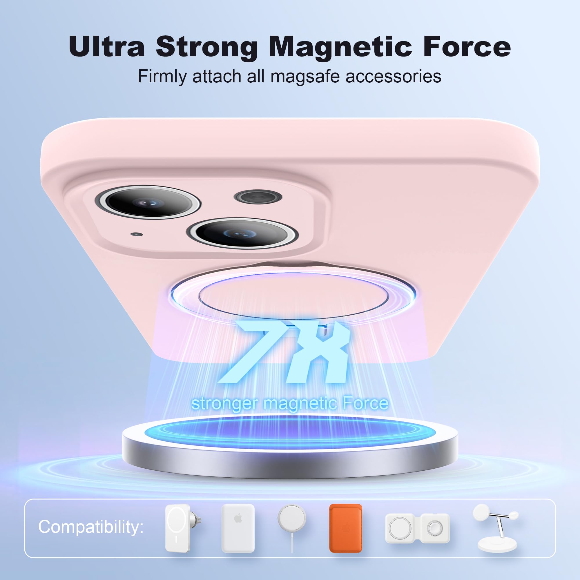 Skylmw Designed For Iphone 15 Plus Case With Magnetic Invisible Stand Compatible With Mag Safe Military Drop Tested Shockproof S