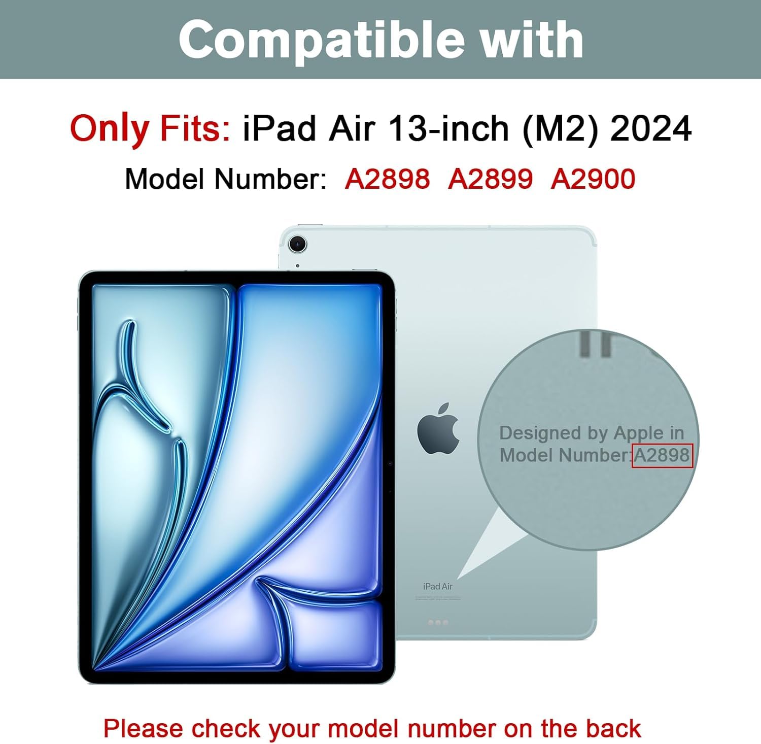 Procase 2 Pack Screen Protector For Ipad Air 13 Inch 2024 M2 + 2 Pack Camera Lens Protector Matching Tablet Colors, Hd Tempered