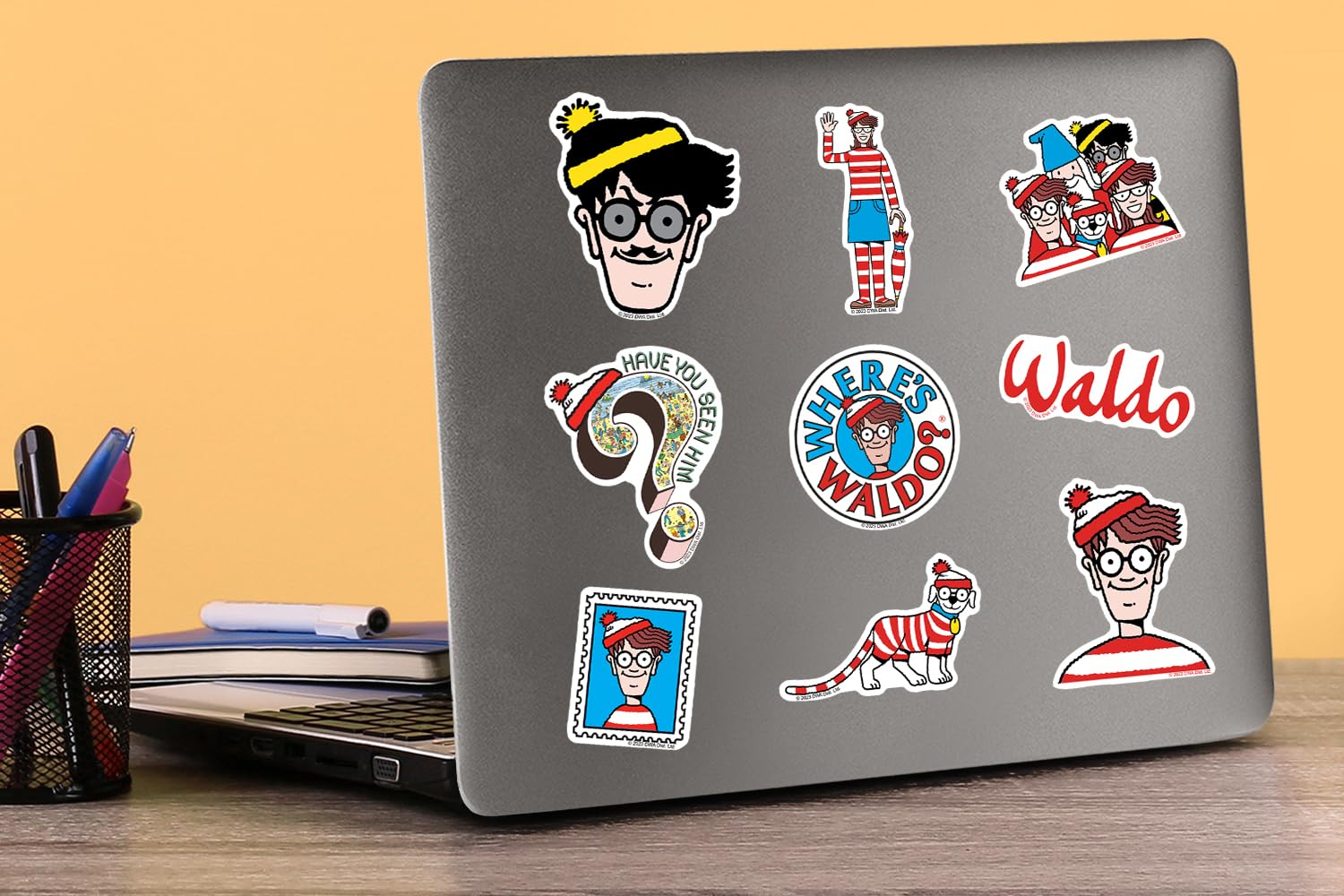 Where'S Waldo 50Ct Vinyl Large Deluxe Stickers Variety Pack   Laptop, Water Bottle, Scrapbooking, Tablet, Skateboard, Indoor/Out