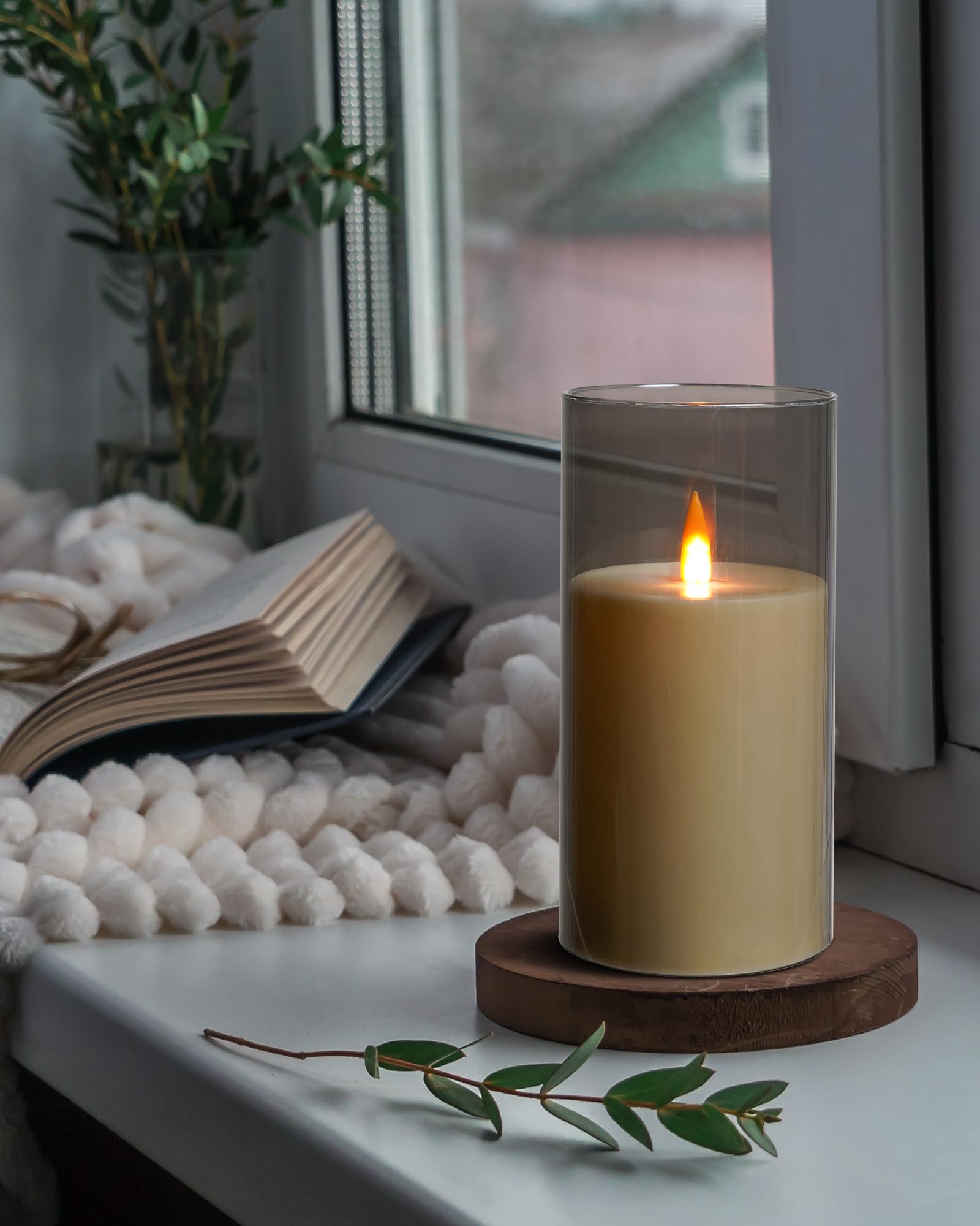 Da By Rechargeable Flameless Candle, Type C Rechargeable Battery Candlewith Remote Control And Timer Function,Set Of 3,Can Last