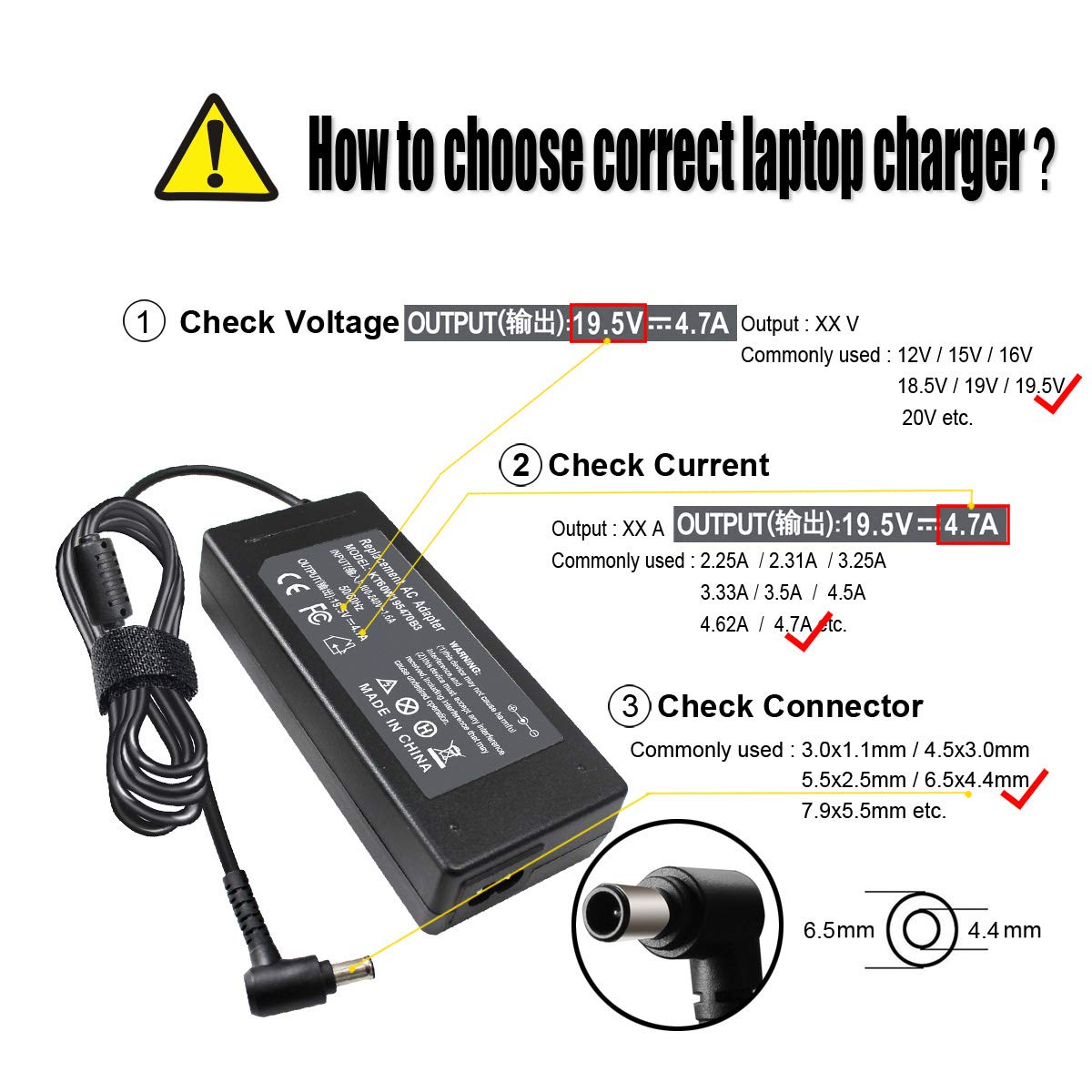 90W 19.5V 4.7A Ac Charger Compatible With Sony Vaio Vgp-Ac19V37 Vgp-Ac19V10 Vgp-Ac19V12 Vgp-Ac19V19 Vgp-Ac19V20 Vgp-Ac19V67 Vgp-