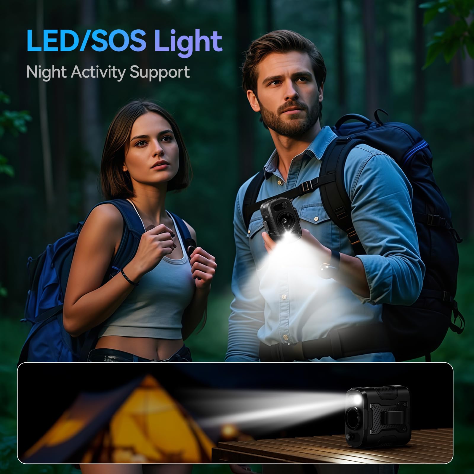 Kimmoo 5 In 1 Portable Turbo Waist Clip Fan, 100 Speeds, Powerful 13500Rpm, 24H Cooling, Led Display, Flashlight, Rechargeable W