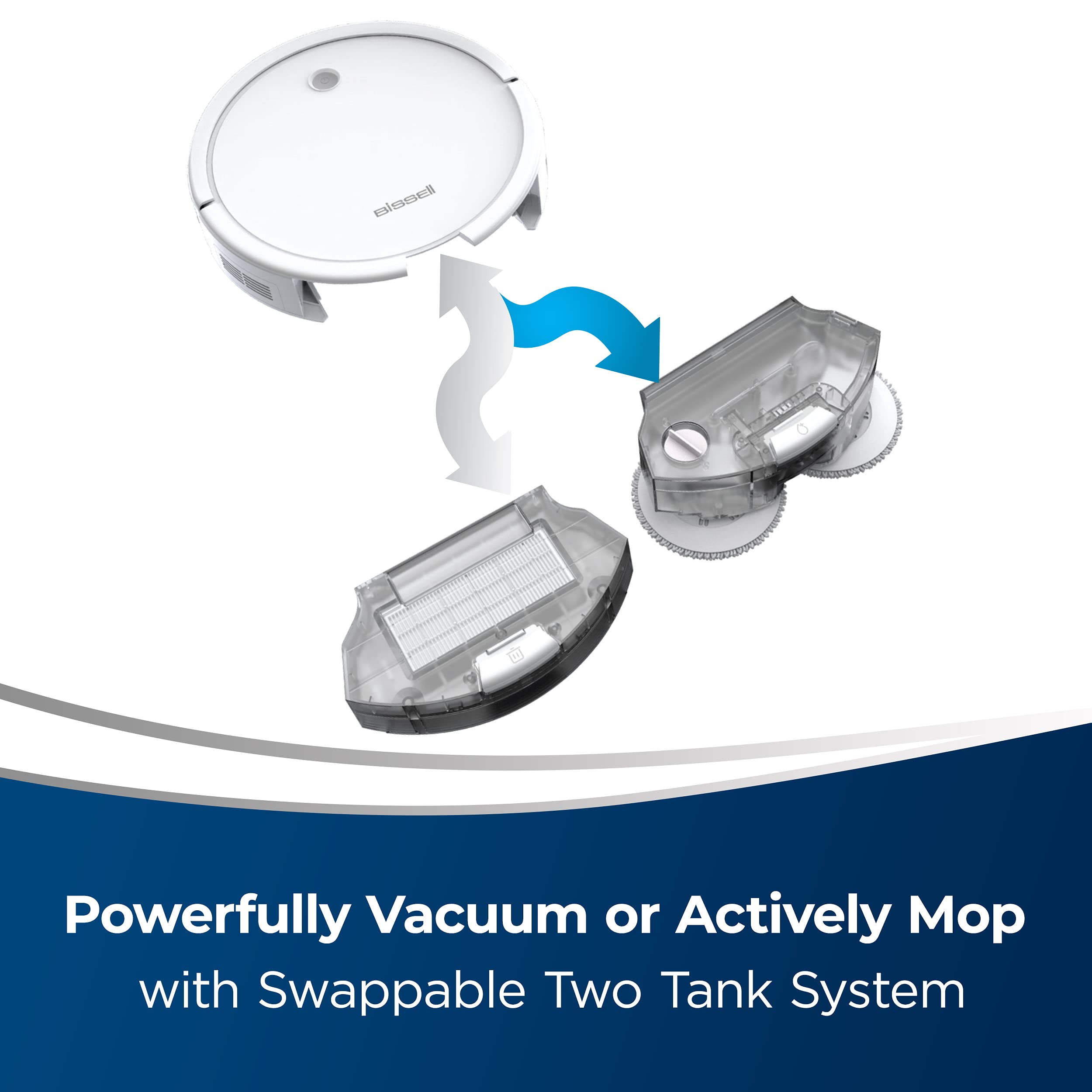 Bissell Spinwave Pet Robot, 2 In 1 Wet Mop And Dry Robot Vacuum, Wifi Connected With Structured Navigation, 3347