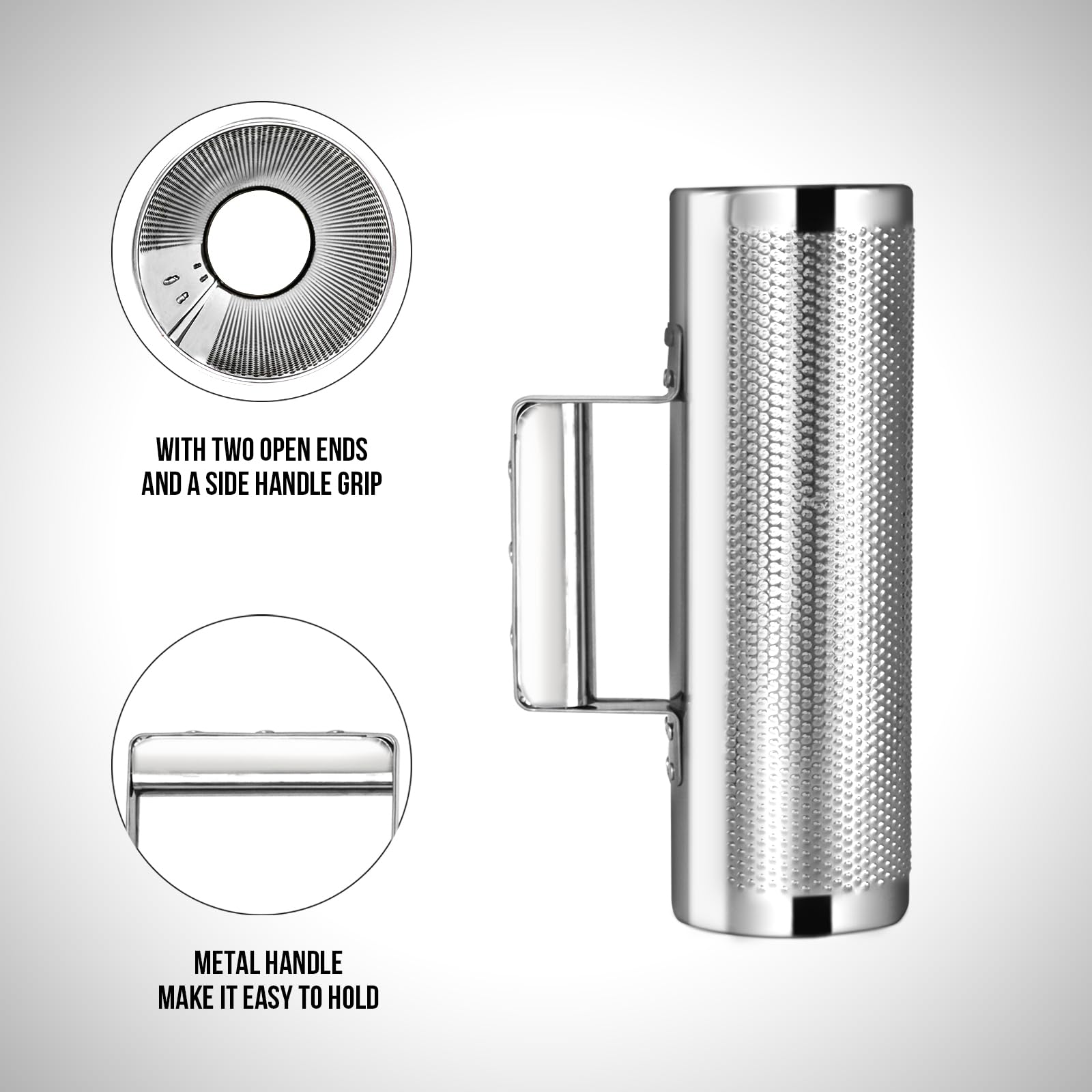 Soulmate Guiro Instrument Stainless Steel Guiro 8'' 3'' Professional Metal Percussion Shaker With Scraper, Band Accompaniment Sa