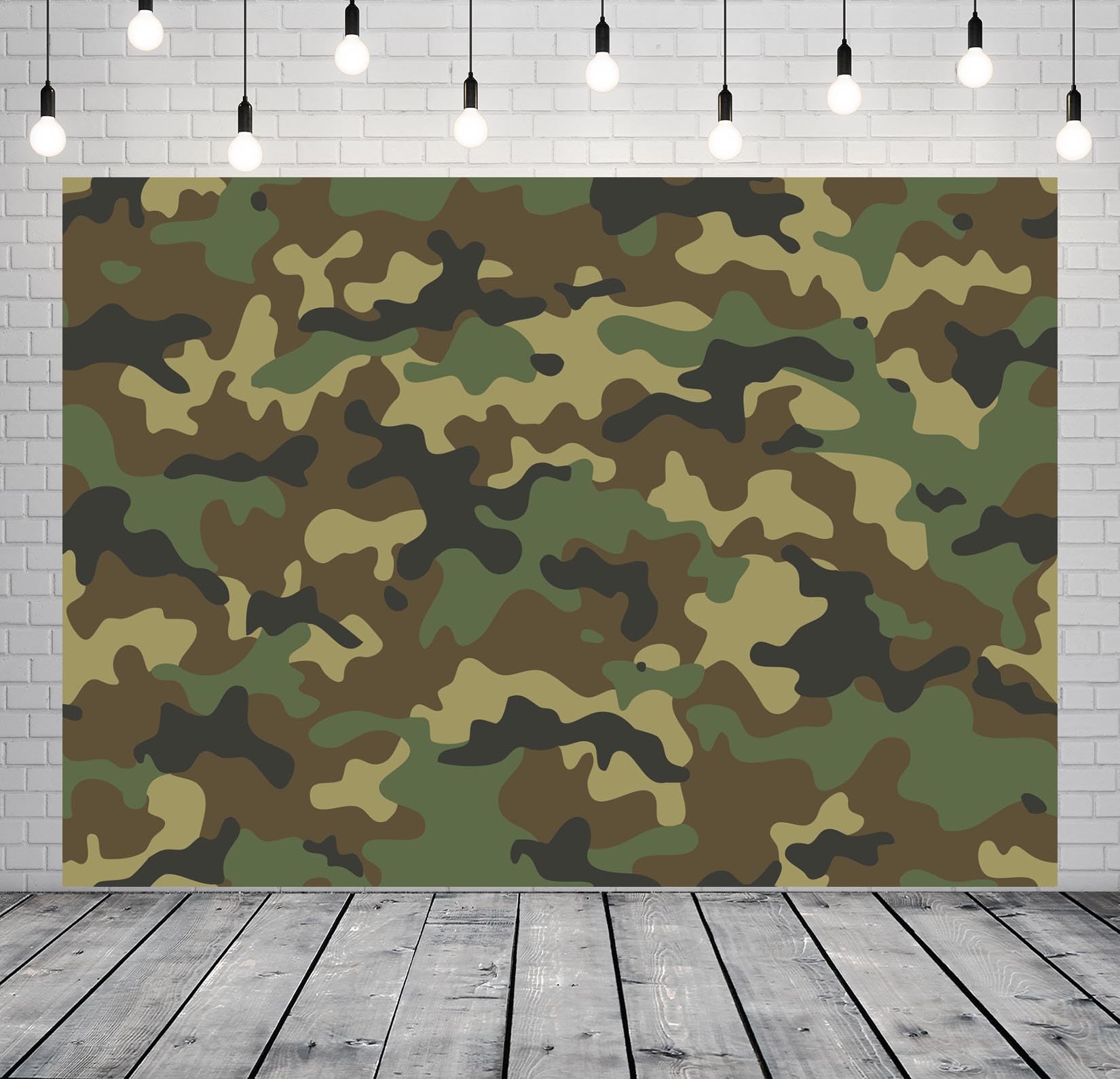Beleco 8X6Ft Fabric Abstract Camouflage Texture Backdrop Army Soldier Military Background Welcome Soldier Theme Party Decoration