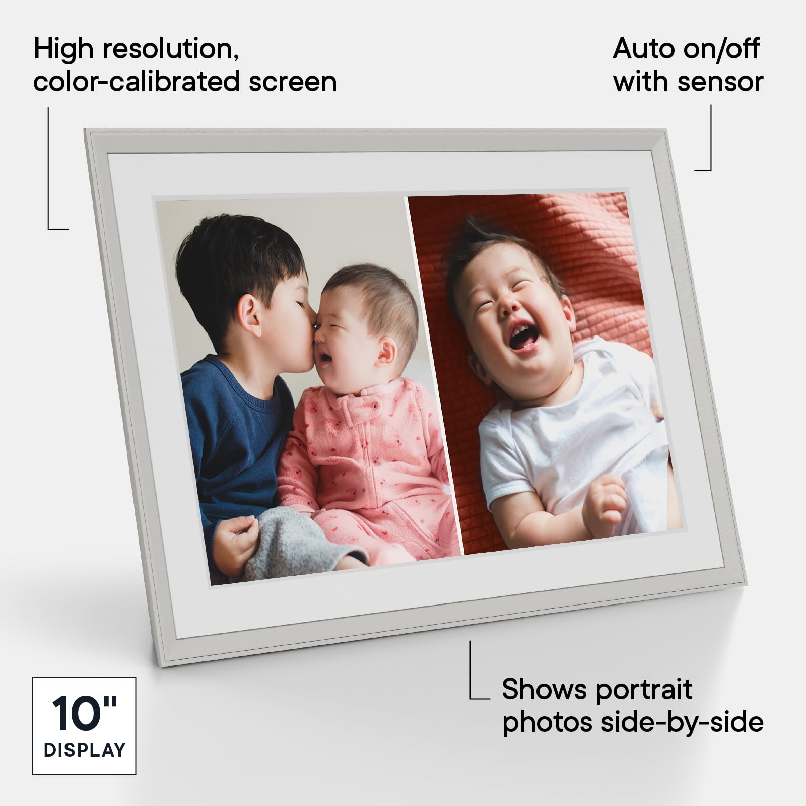 Aura Carver 10.1'' Wifi Digital Picture Frame | The Best Digital Frame For Gifting | Send Photos From Your Phone | Quick, Easy S