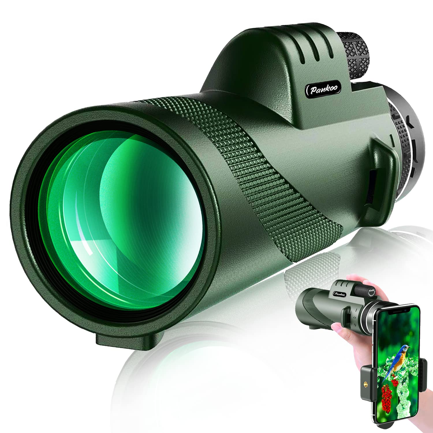 40X60 Monocular Telescope With Smartphone Holder & Tripod, 2023 Power Prism Compact Monoculars For Adults Kids, Hd Monocular Sco