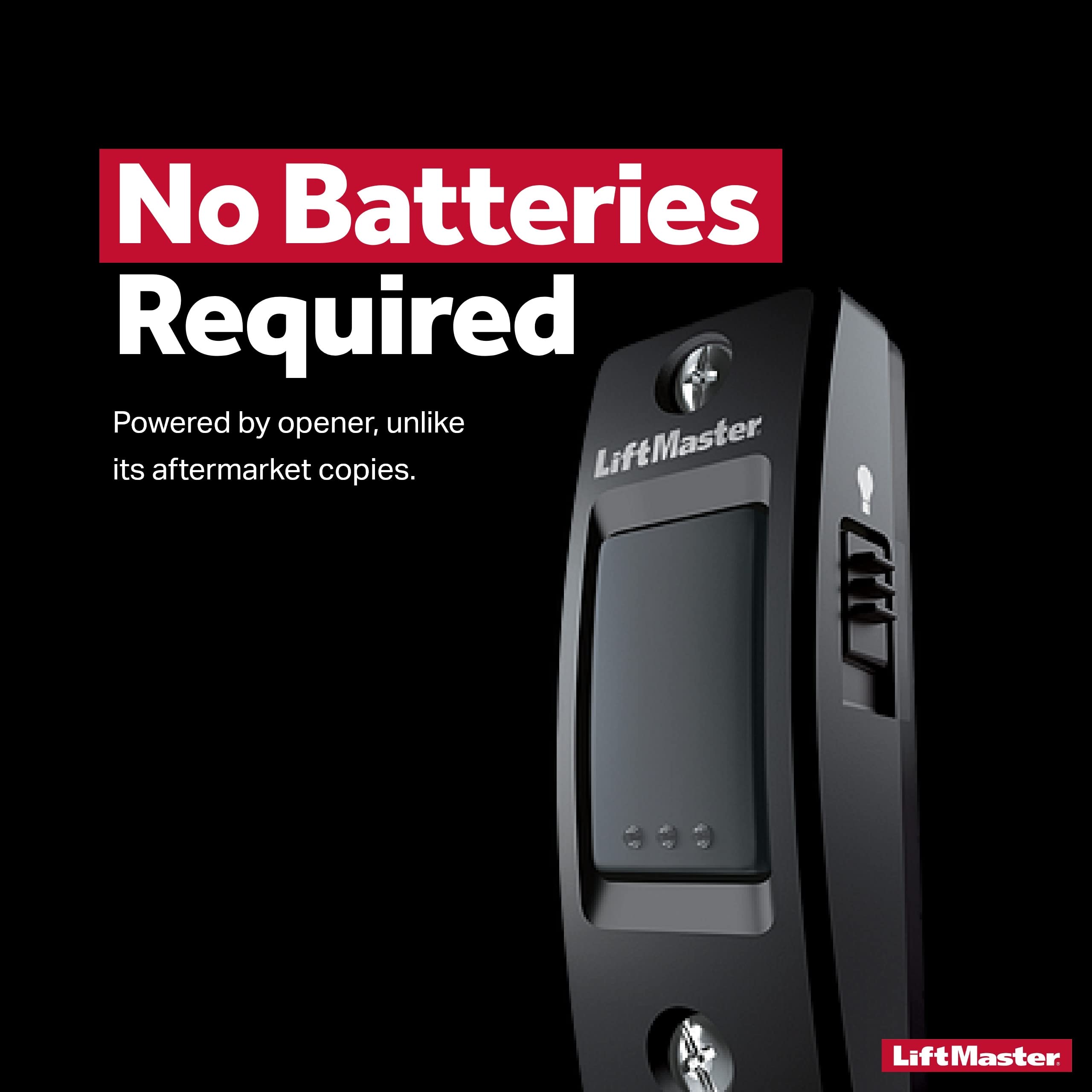 Liftmaster 883Lmw Wall Mounted Wired Push Garage Door Opener And Doorbell Button With Light Button