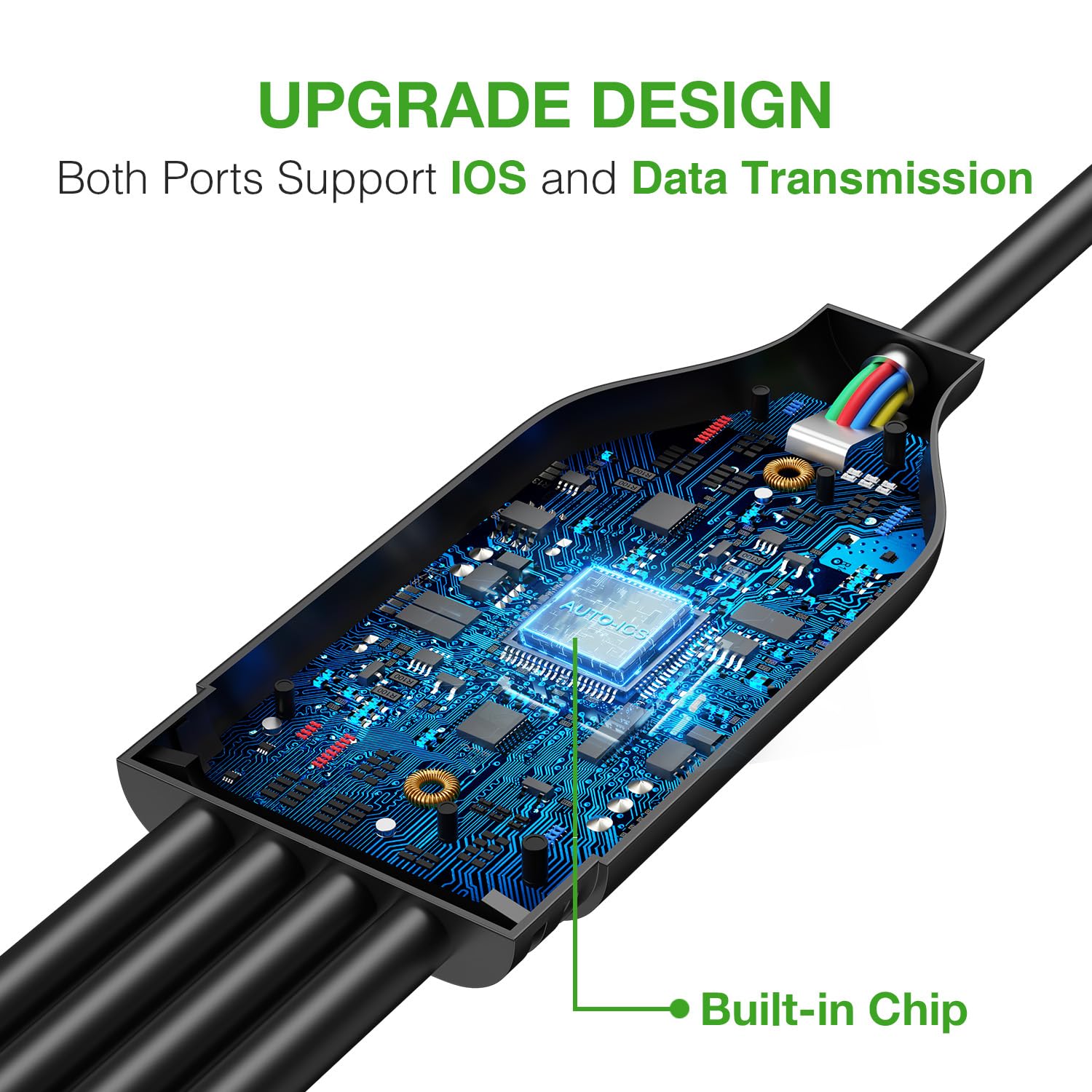 Usb 1 To 4 Splitter, Andtobo Usb 2.0 Y Splitter Charger Cable Usb 1 Male To 4 Female Power Cord Extension Hub Cable For Pc/Ps4/Macbook/Laptop/Tv/Led Etc,Navy