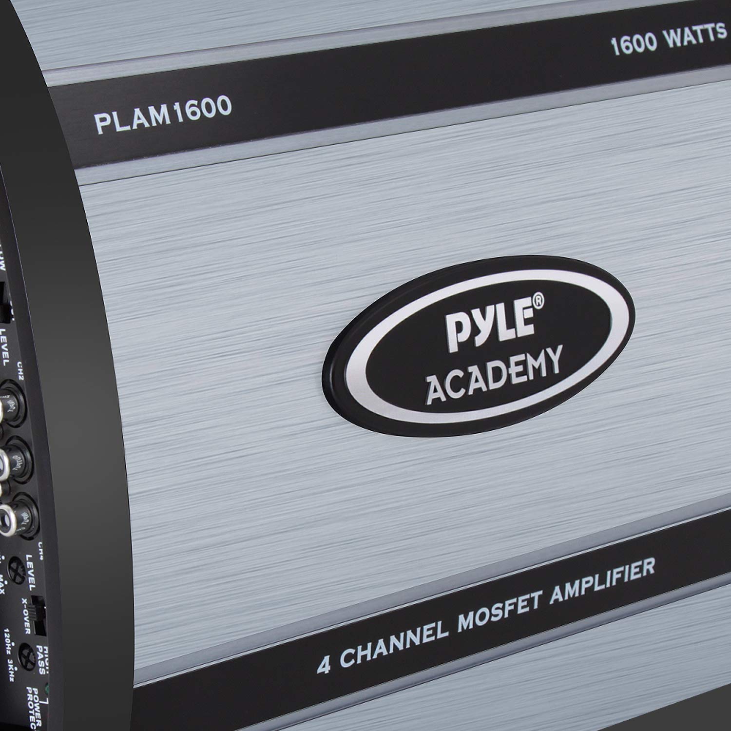 Pyle 4 Channel Car Stereo Amplifier   1600W Bridgeable High Power Mosfet Audio Sound Auto Small Speaker Amp Box W/ Crossover, Ba