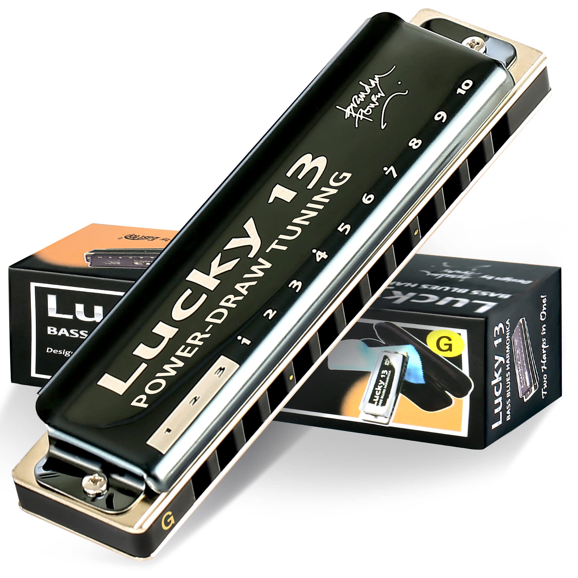 East Top Lucky 13 Bass Plus Blues Harmonica 13 Holes Diatonic Harp Mouth Organ Professional Musical Instruments Powerdraw G Key