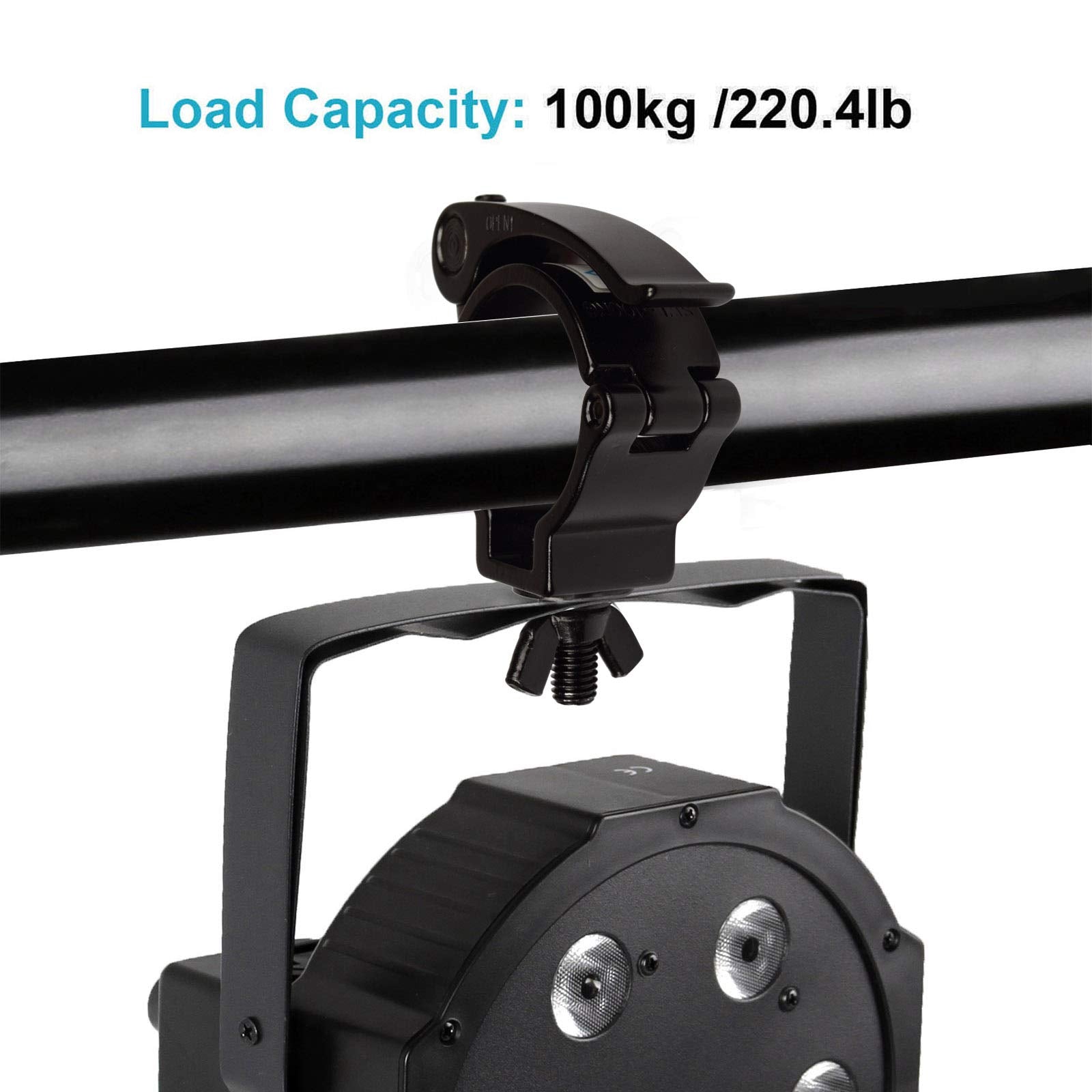 Mountain_Ark 5 Pack 2 Dj Stage Lighting Clamps Truss Clamp Heavy Duty 220 Lbs, Quick Release & Lock, Black