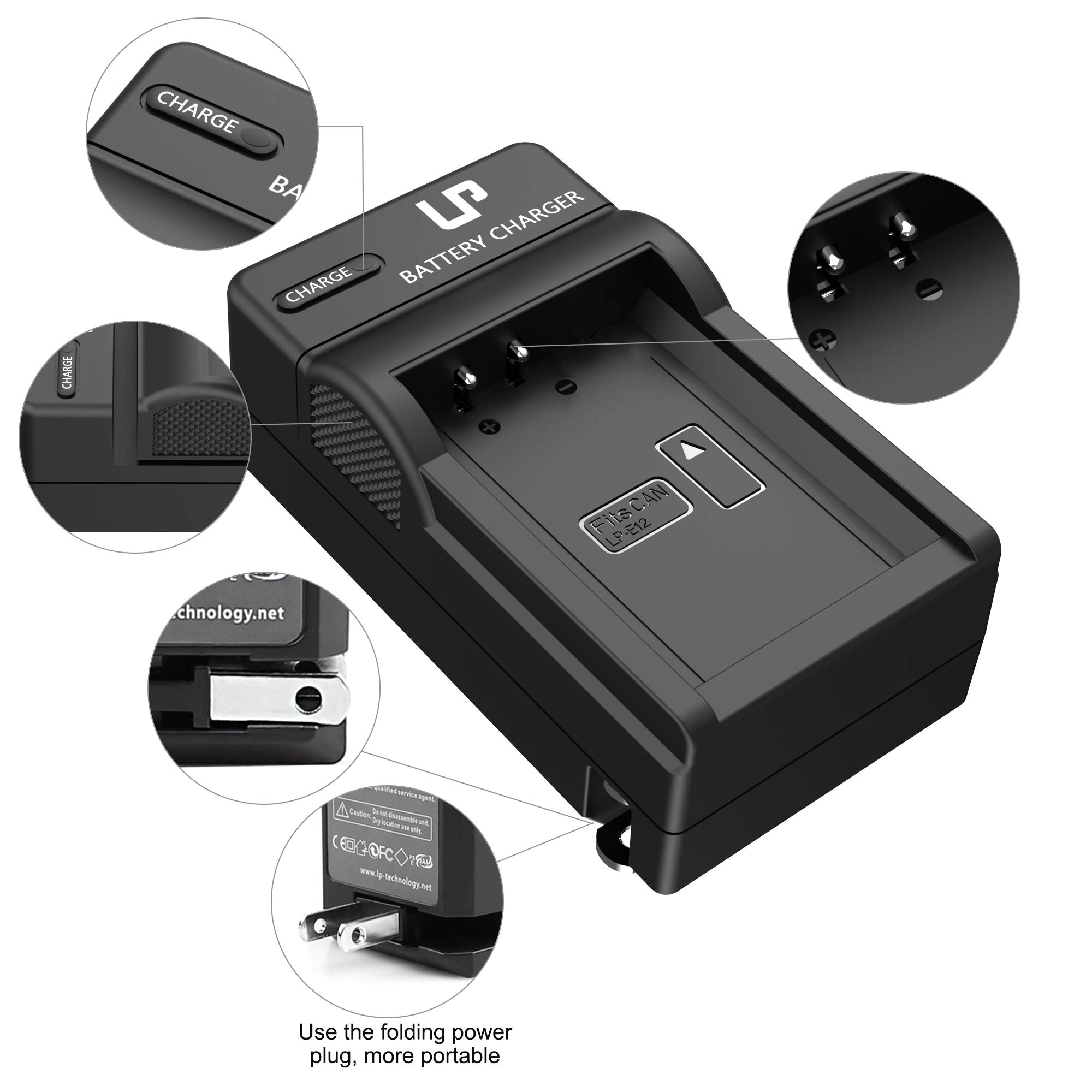 Lp Lp E12 Battery Charger, Charger Compatible With Canon Eos M100, M50, M10, M2, M, Rebel Sl1, 100D Powershot Sx70 Hs, Kiss M, K