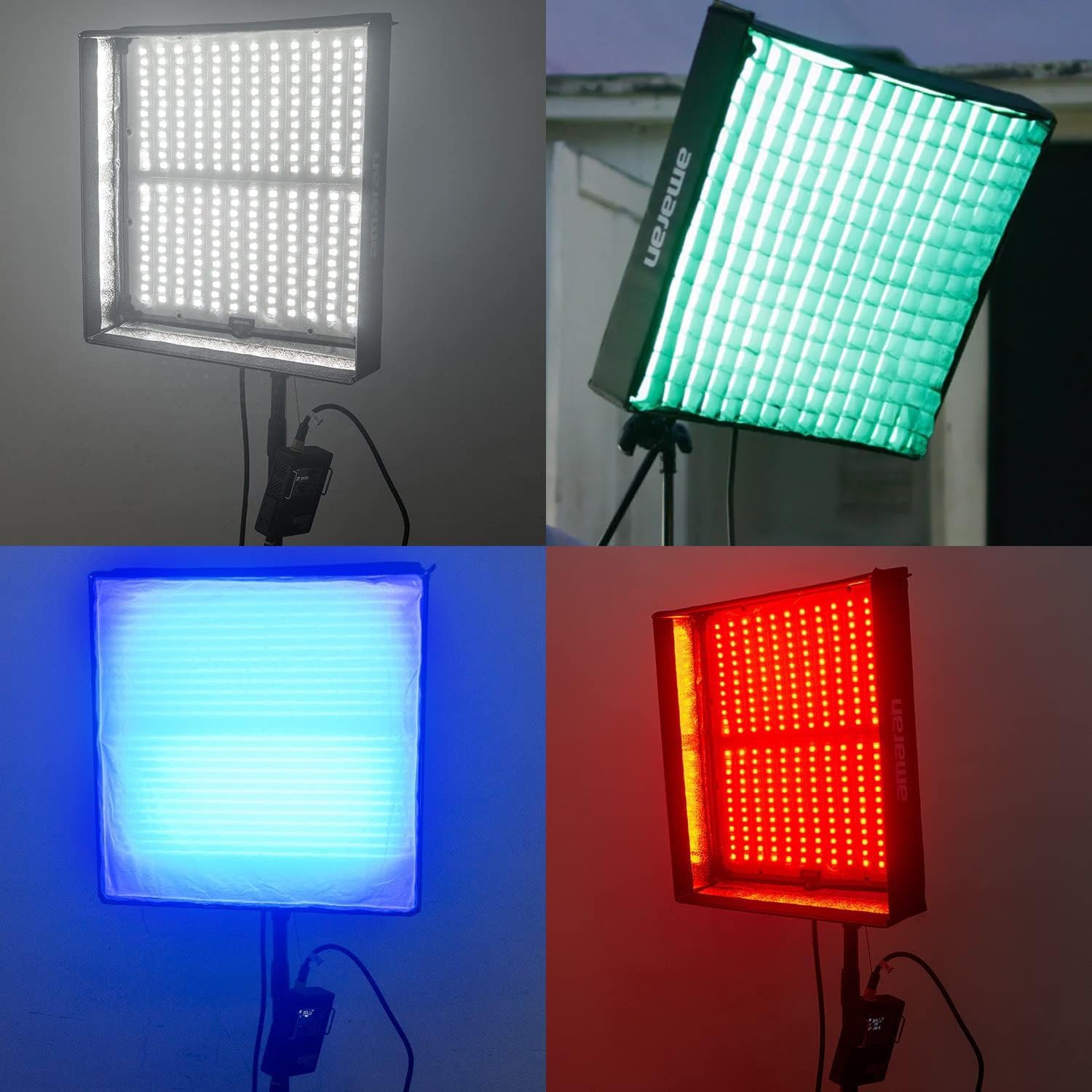 Aputure Amaran F22C Rgbww Flexible Led Video Light 2500K~7500K,200W Output Led Panel Light,15 Lighting Fx With Honeycomb Grid So