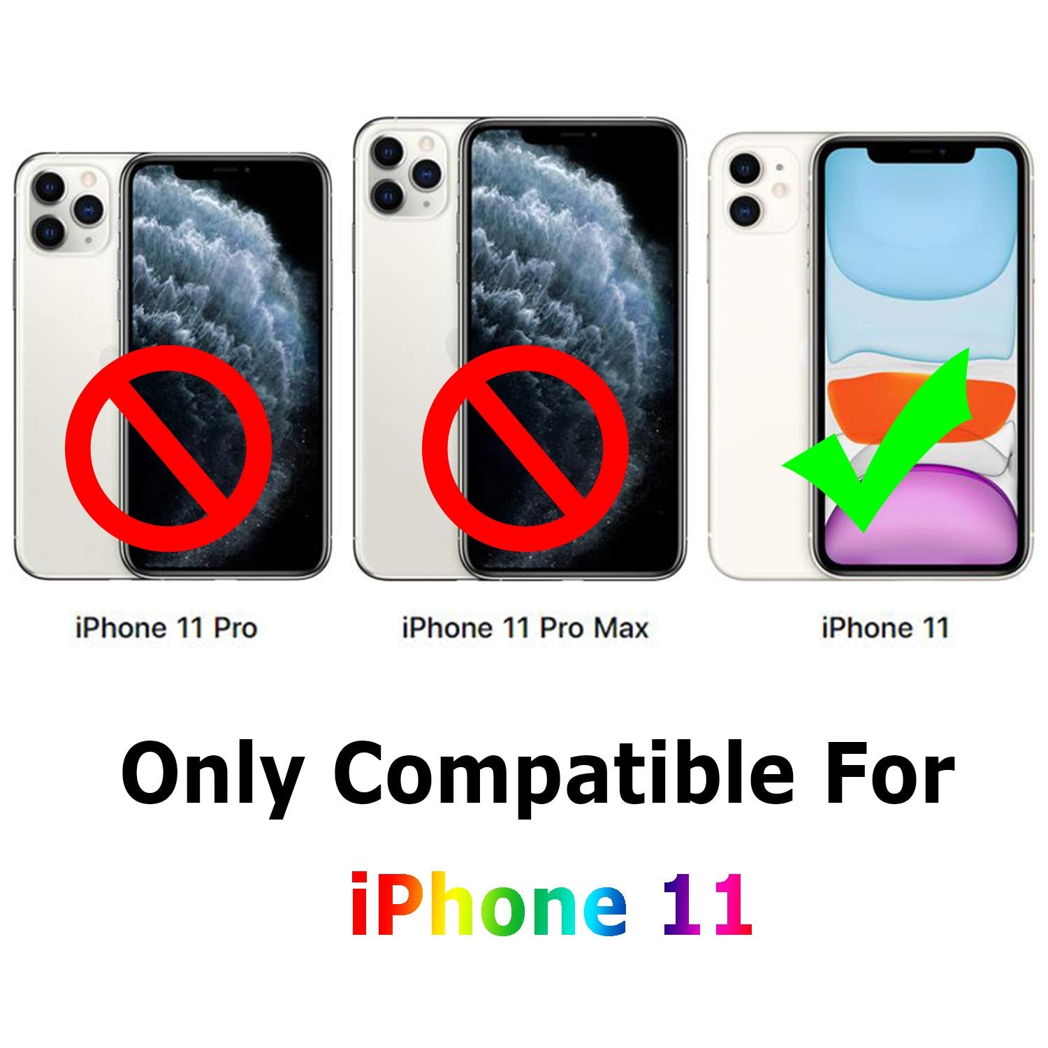 Tenoc Phone Case Compatible With Iphone 11, Clear Case Shockproof Protective Bumper Slim Cover For 6.1 Inch