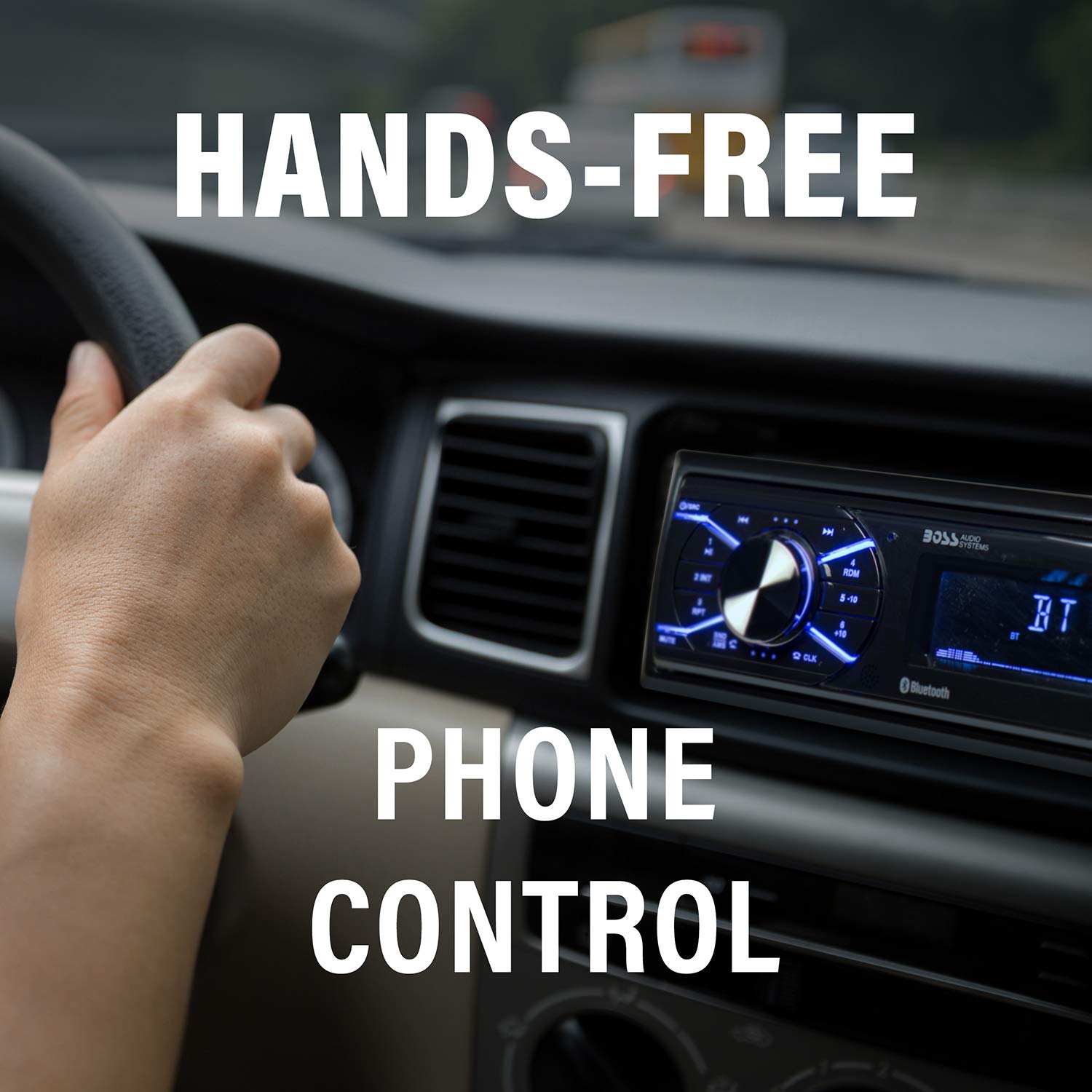 Boss Audio Systems 632Uab Car Stereo   Single Din, Bluetooth, No Cd Dvd Player, Am/Fm Radio Receiver, Wireless Remote Control, A