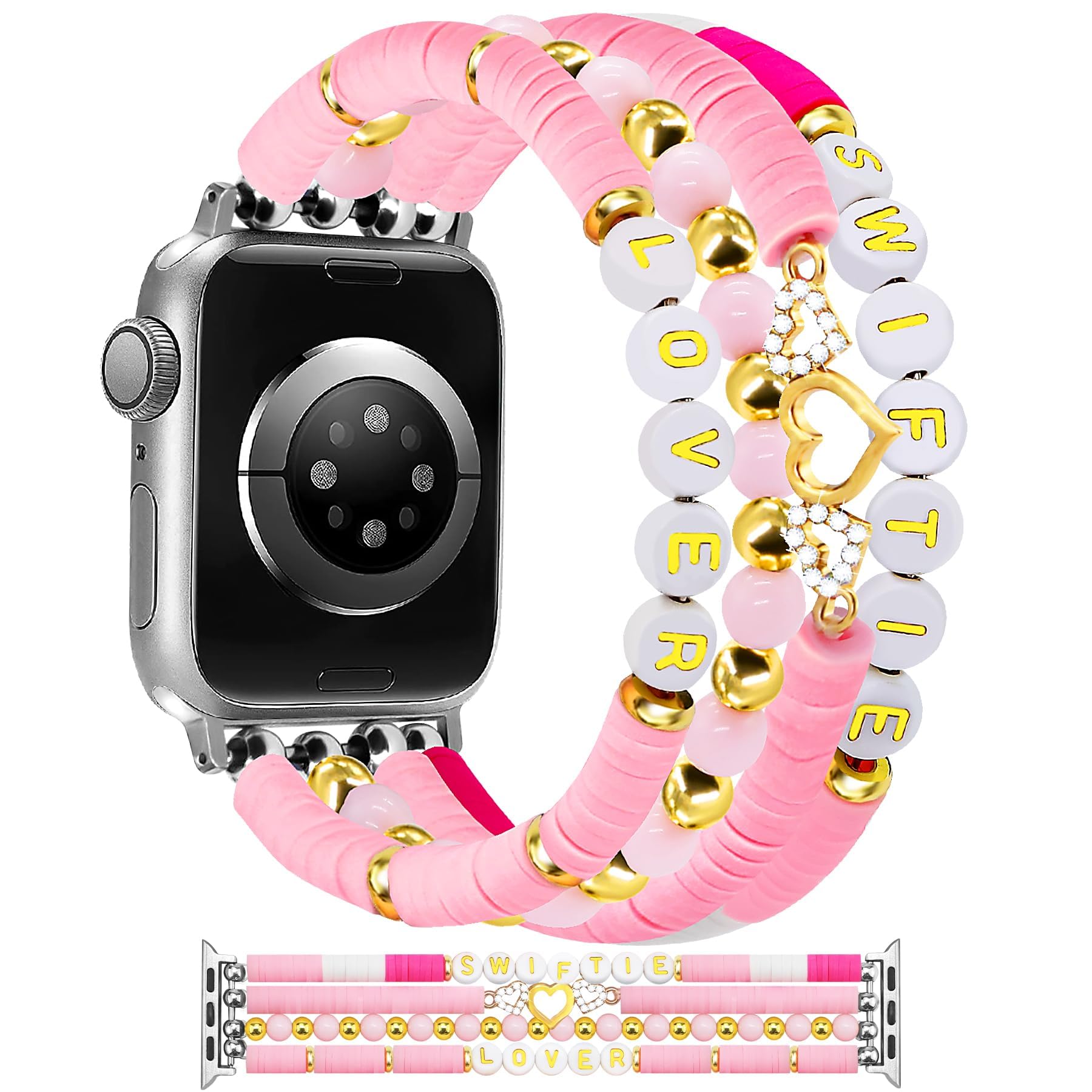 Jr.Dm Beaded Bracelet Compatible With Apple Watch 40Mm 38Mm 41Mm 44Mm 42Mm 45Mm 46Mm For Women, Singer Inspired Bracelets Cute H
