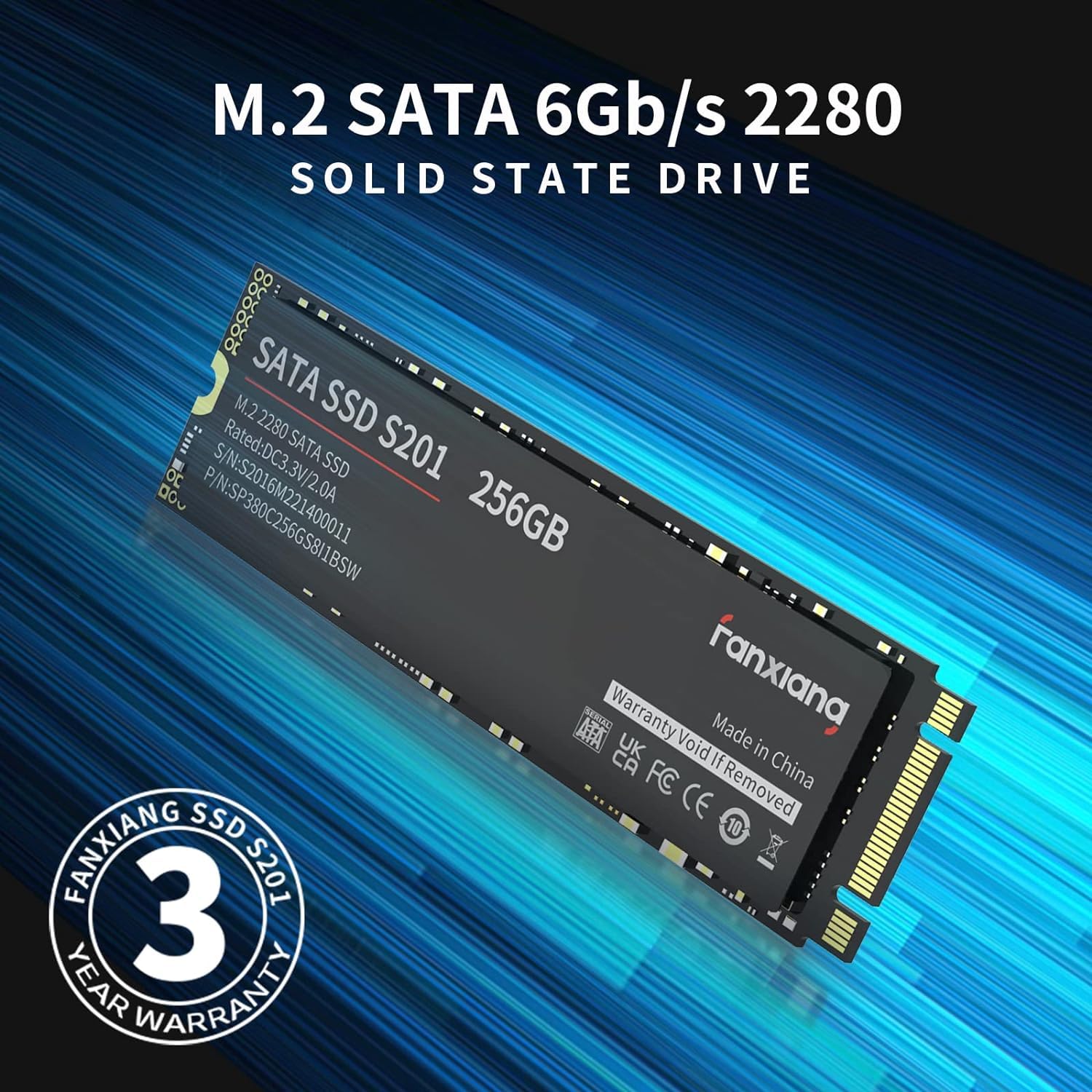 S201 1Tb Ssd, M.2 2280 Sata Iii 6Gb/S Internal Solid State Drive, Slc Cache For Speed Boost, Read Speed Up To 550Mb/Sec, Compati