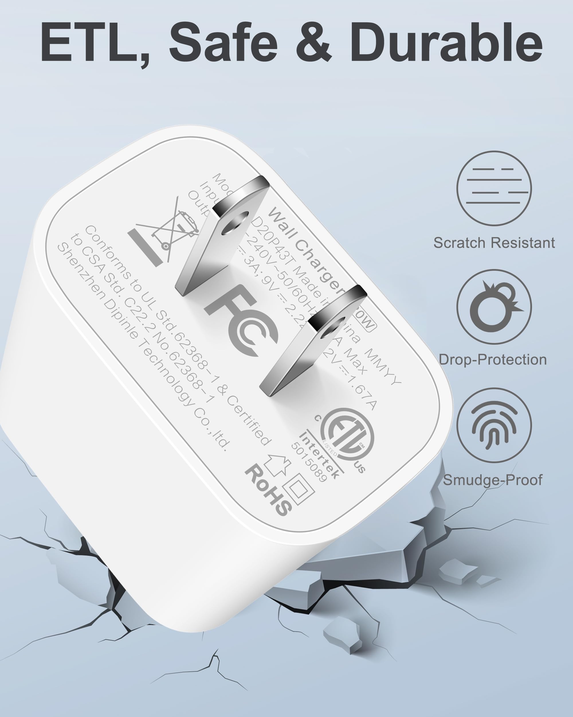 30W Usb C Fast Charger For Apple Macbook Air 13/12 Inch M1/M2, 2022 2020 2019 2018 Laptop, Ipad Pro 12.9, 11 Inch, Air 4Th 5Th,