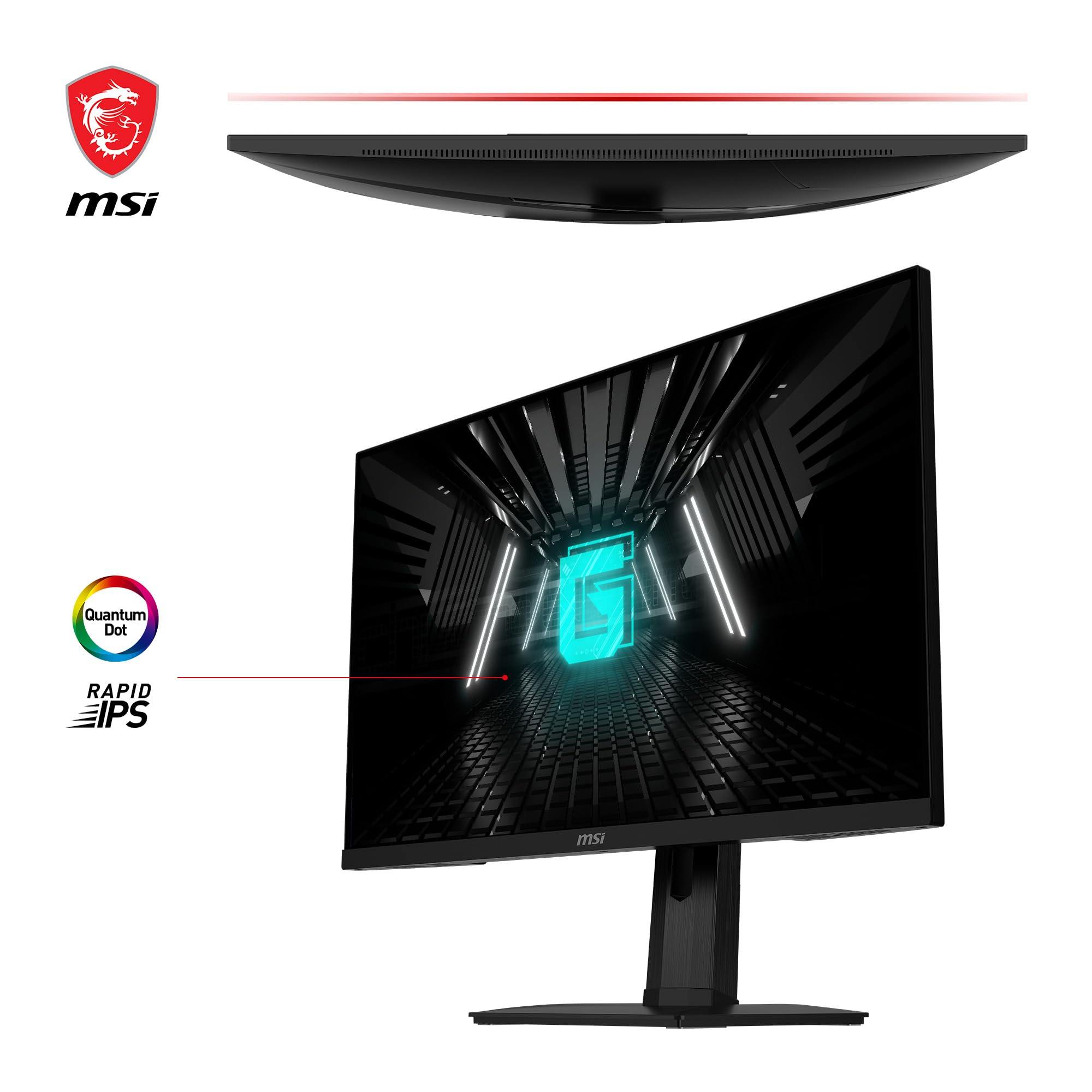 Msi G274Qpf-Qd, 27 Gaming Monitor, 2560 X 1440(Qhd), Ips, 170Hz, Freesync Premium, Hdr400, Hdmi, Displayport, Usb C, Tilt, Black