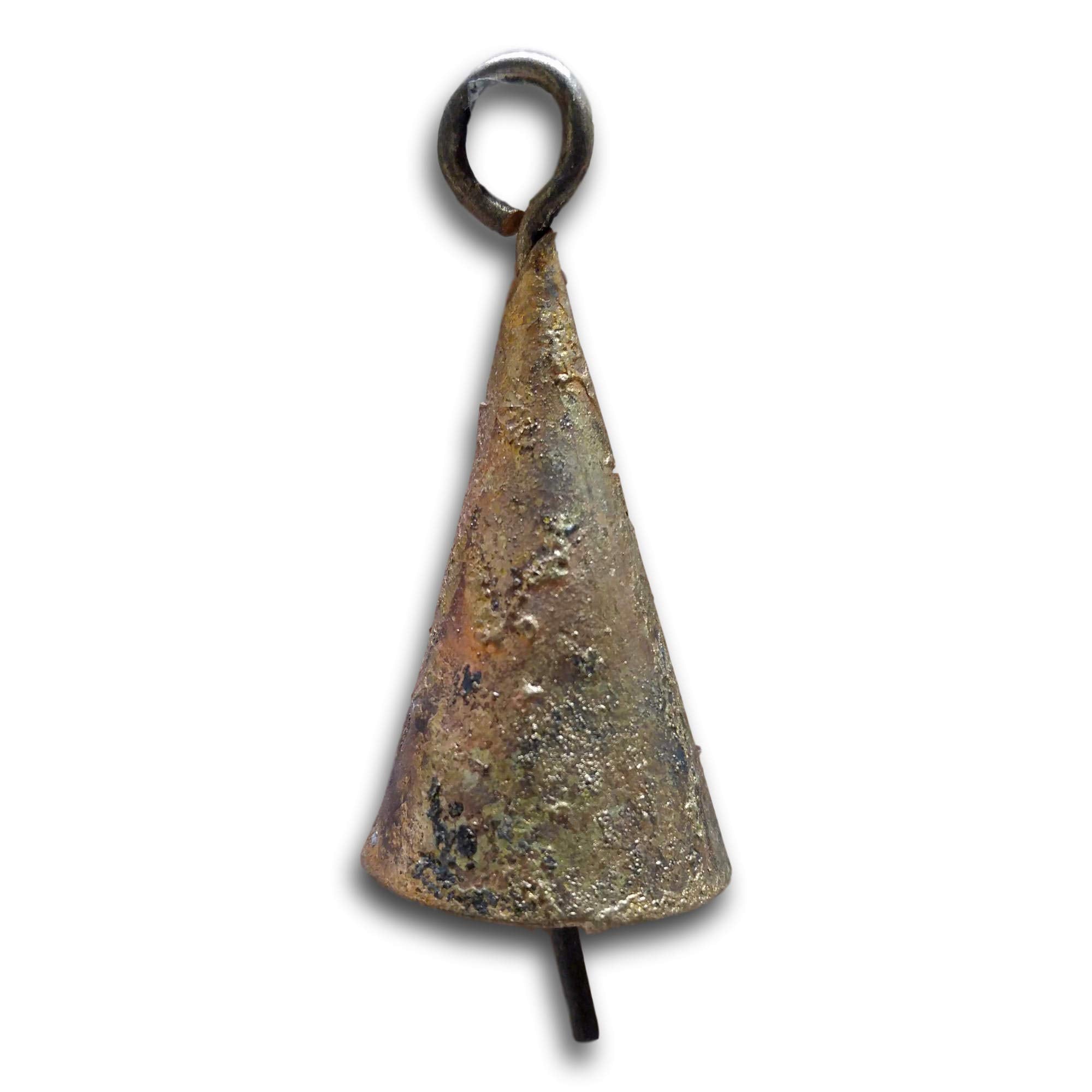 Dozen Cone Shaped Tin Bells W/ Metal Hammer 2.25 ''