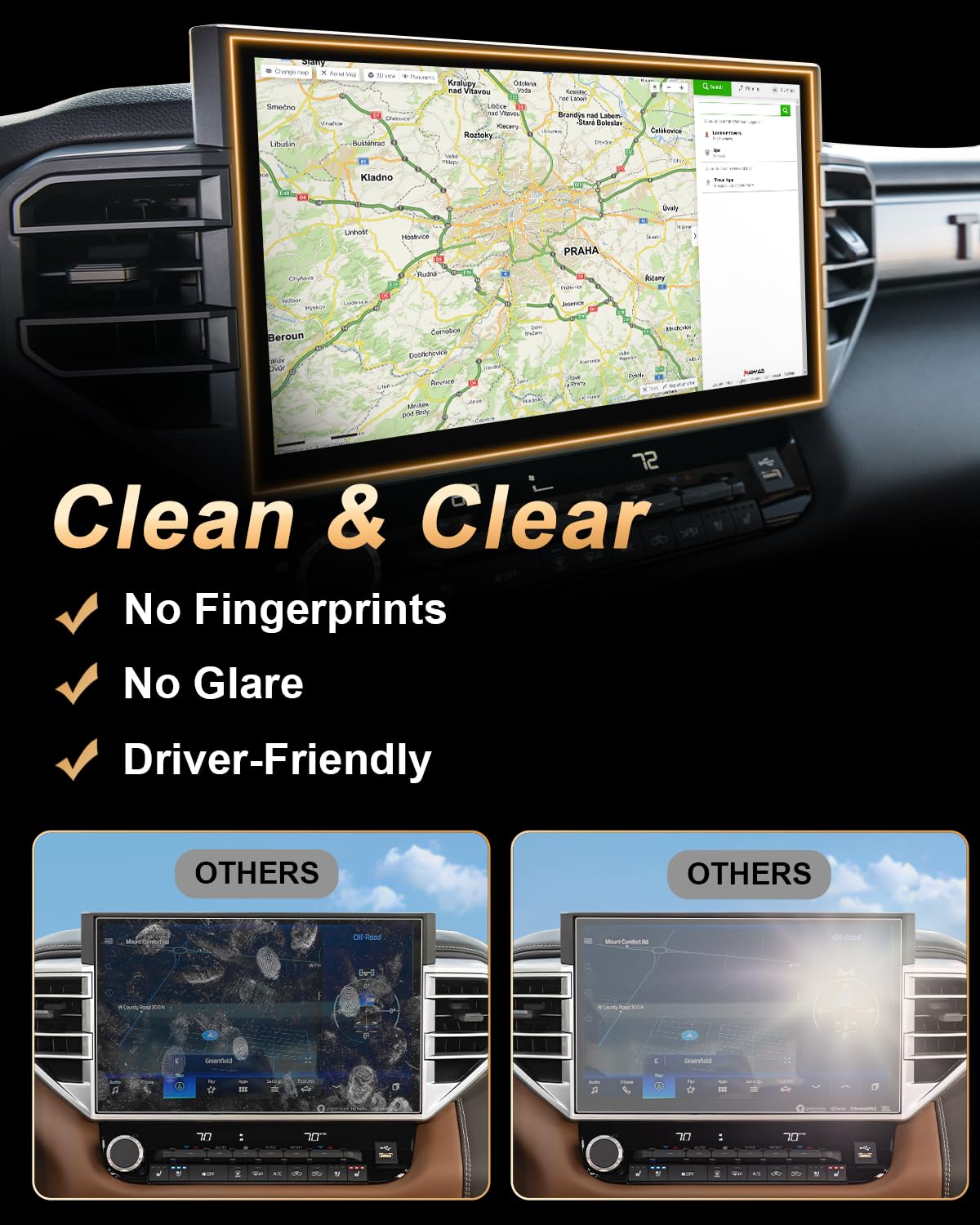 Ecozen Screen Protector For Tundra 2024 2023 2022 14 Inch Matte Tempered Glass Navigation Touchscreen Protector For 2024 2023 Se