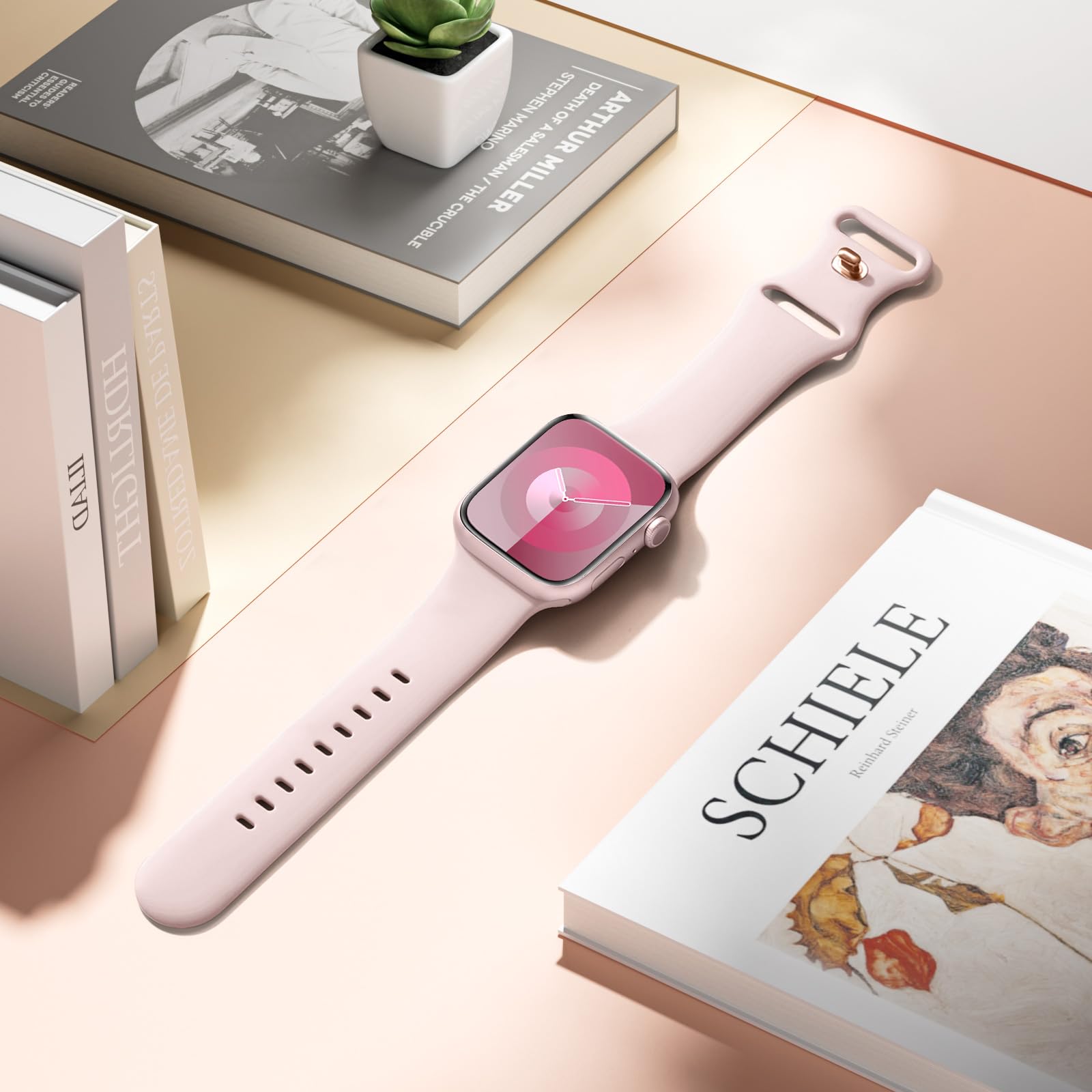 Daqin Sport Band Compatible With Apple Watch Band 40Mm 38Mm 41Mm 42Mm 44Mm 45Mm 46Mm 49Mm Women Men, Soft Silicone Waterproof Re