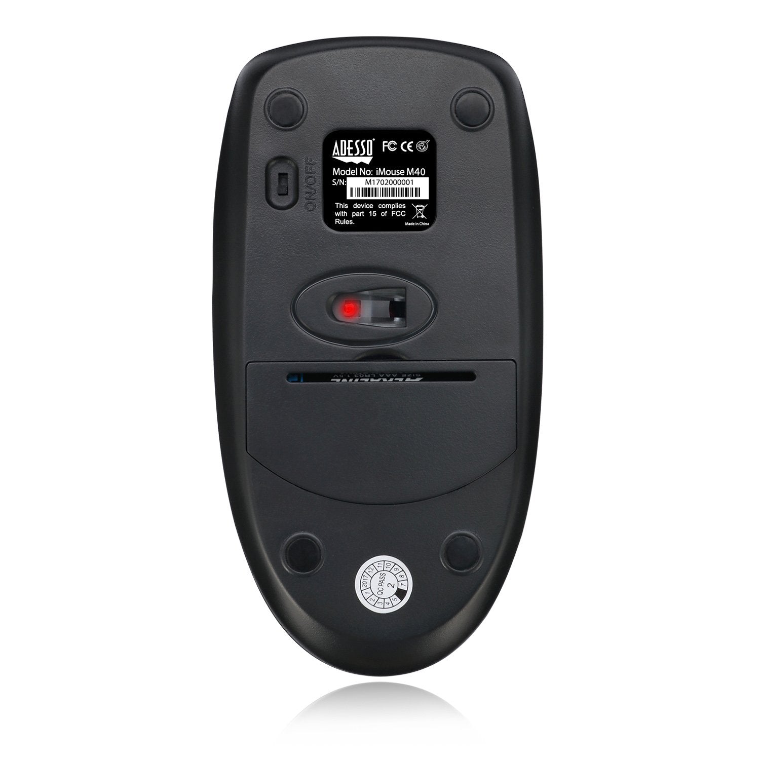 Adesso Wkb-1330Cb - Wireless Keyboard And Mouse Combo, Desktop Keyboard, Ambidextrous Mouse, Multimedia Hotkeys, Long Battery Li