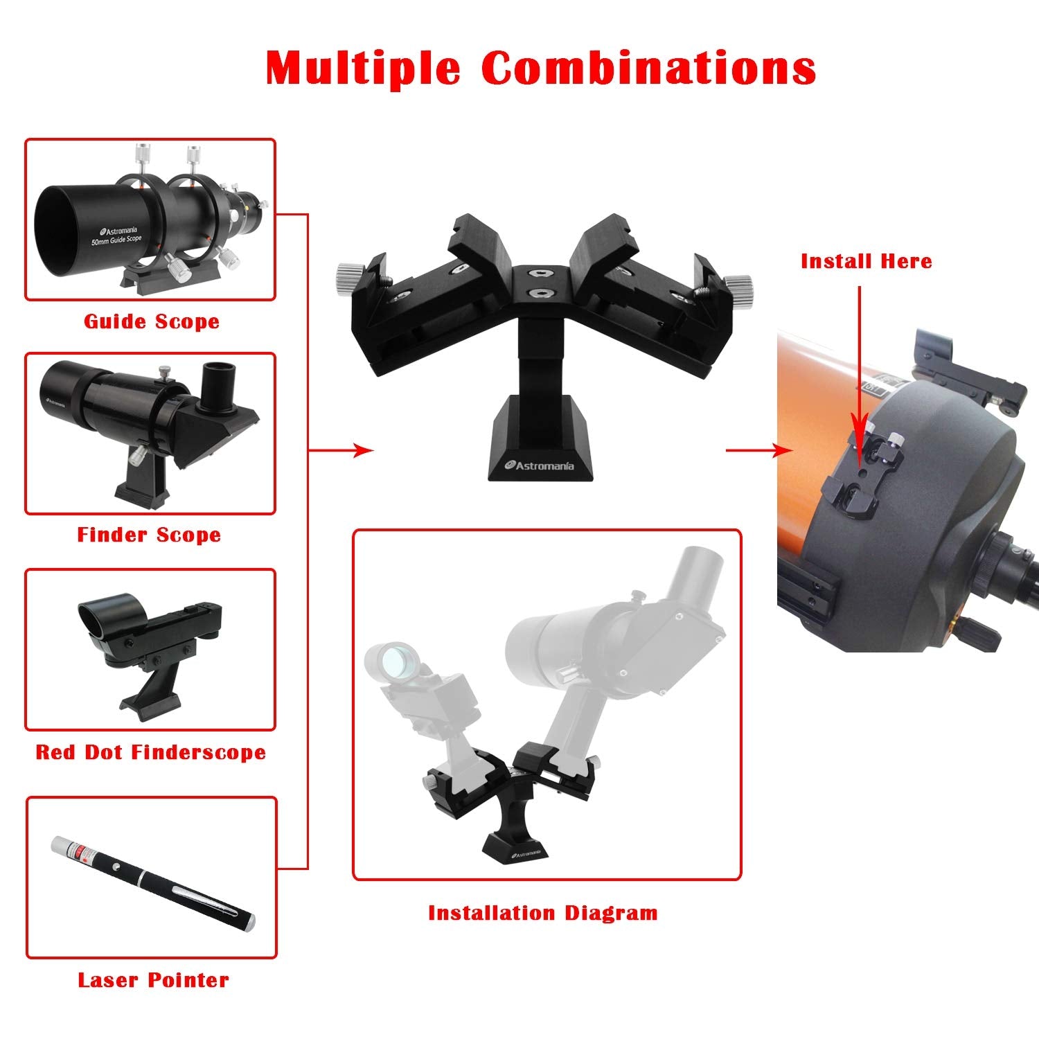 Astromania Dual Finder Mounting Bracket