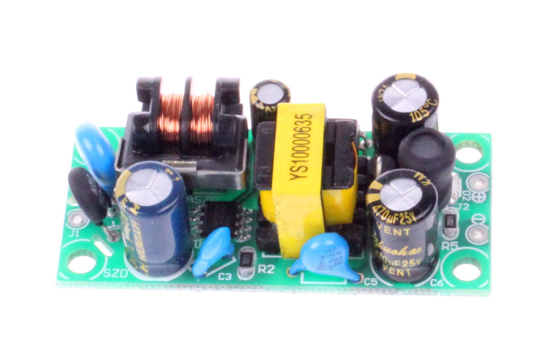 Noyito Ac To Dc Precision Buck Power Supply Module Ac 120V 100V 264V To 12V 500Ma Isolated Step Down Dc Module (12V 500Ma) Green