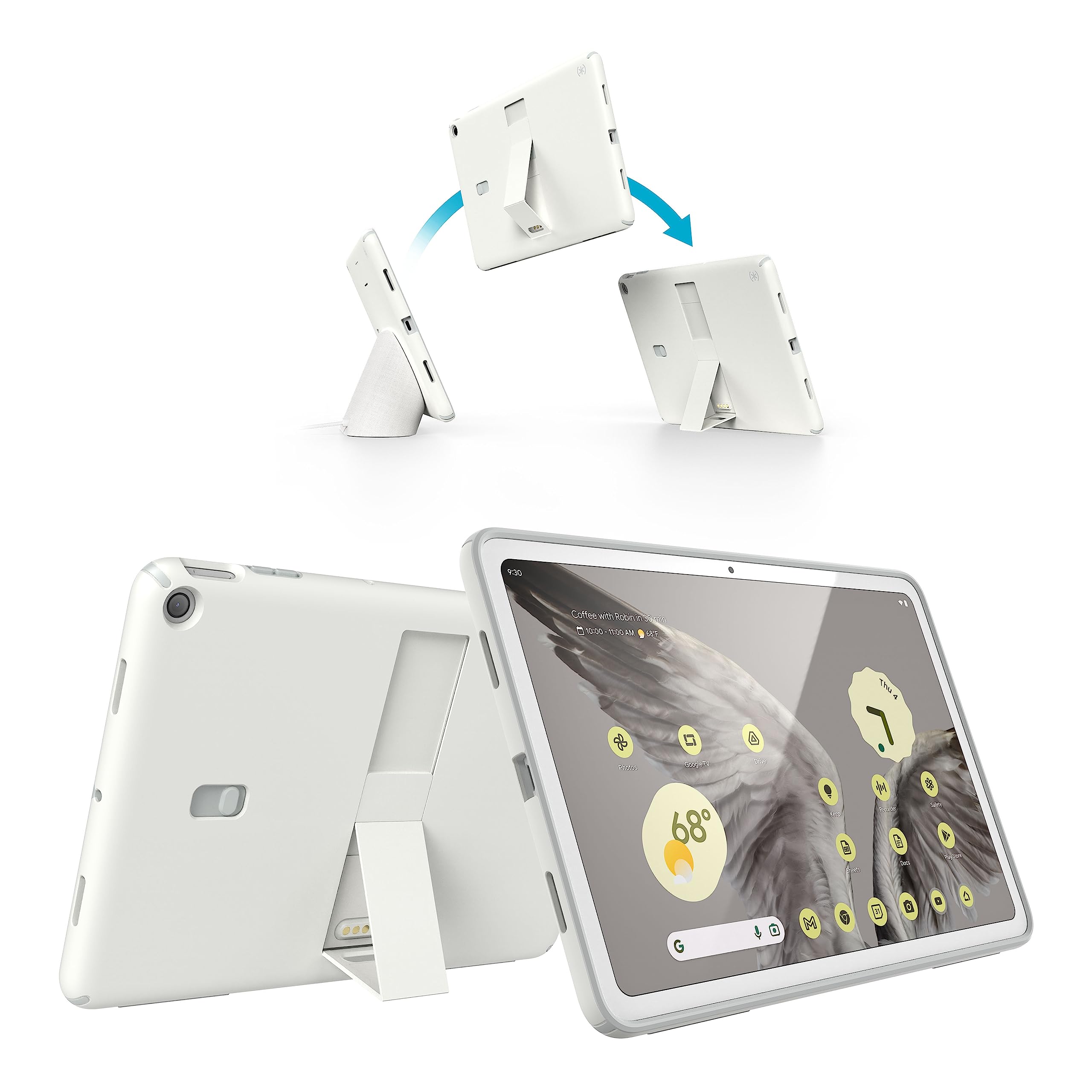 Speck Google Pixel Tablet 2023 Case and Stand - Full Back, Thin, Scratch Resistant, Drop Protection & Adjustable Kickstand - Wor