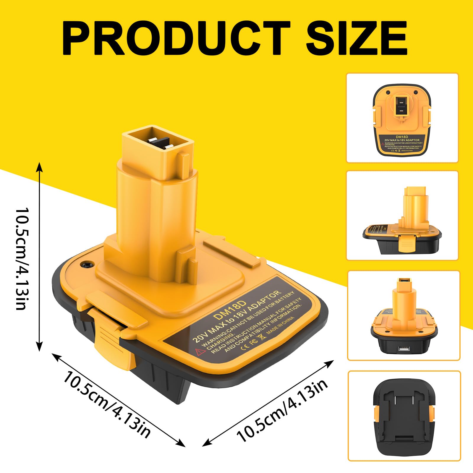 Kzreect 2Pack Dm18D Adapter Converter For 18V Tools With Usb Port, Compatible With Dewalt 20V Battery, Compatible With Milwaukee