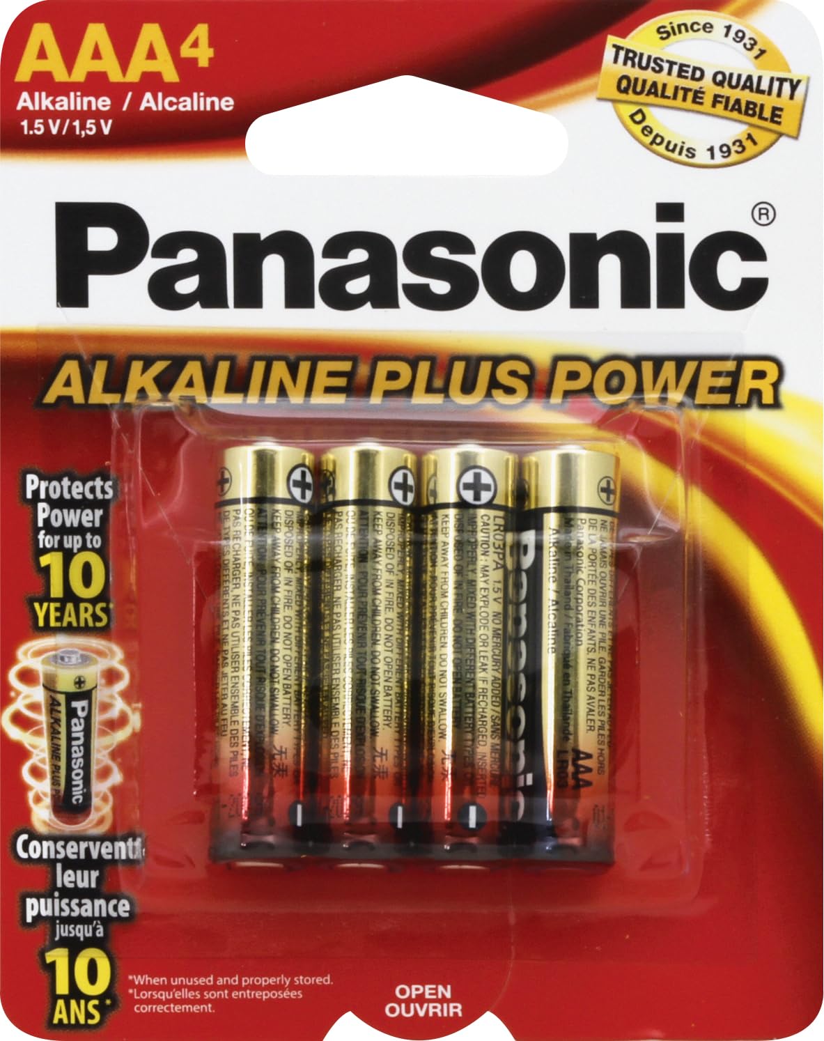 Panasonic T41843 Aaa Alkaline Batteries44; Pack Of 4